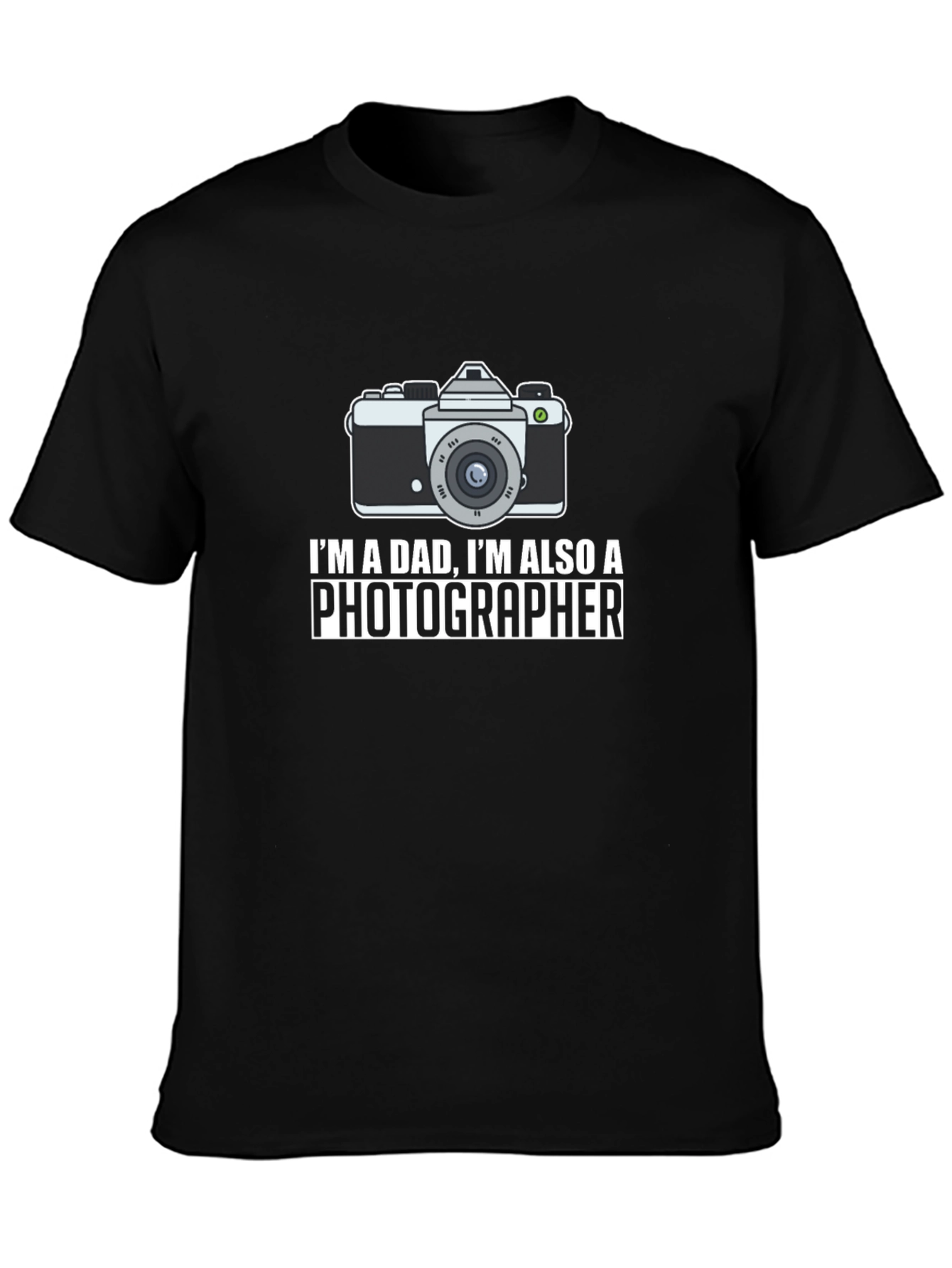 Black Dad Photographer Graphic T-Shirt - Perfect Gift! view 3
