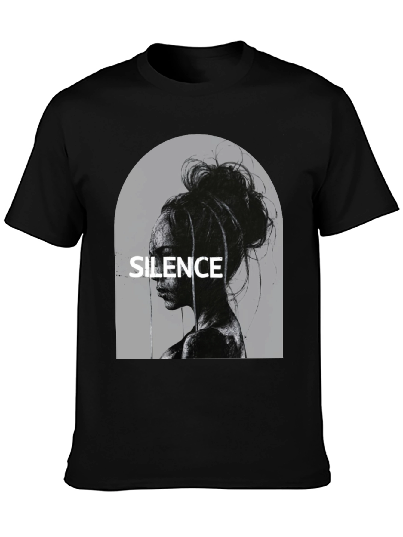 Black Silence Graphic T-Shirt - Stylish Unisex Tee view 3