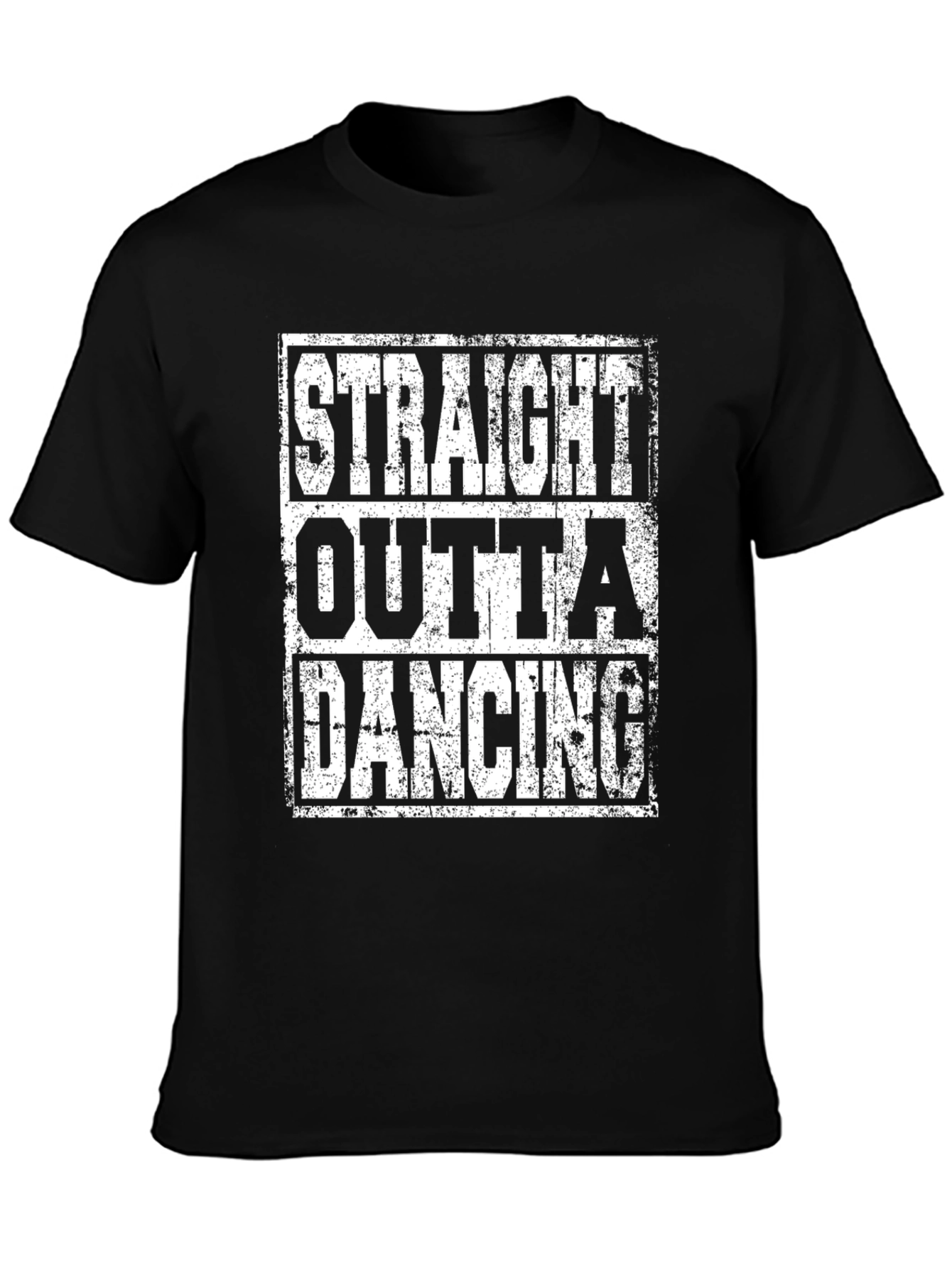 Black Straight Outta Dancing Black Graphic Tee view 3