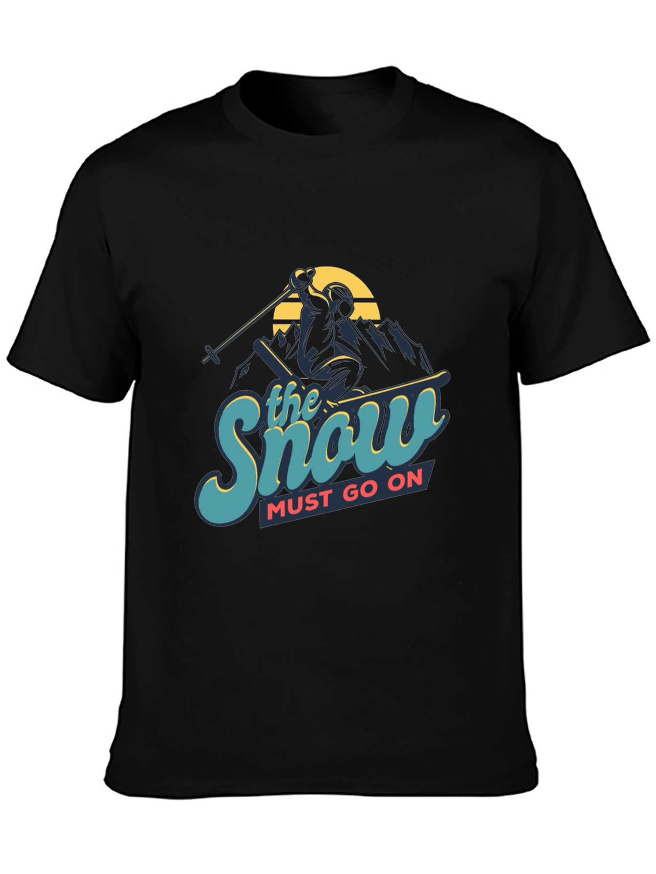 Black The Snow Must Go On Graphic Tee view 3