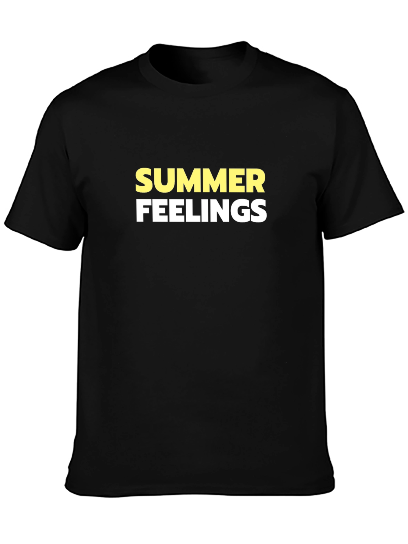 Black Summer Feelings Black T-Shirt view 3