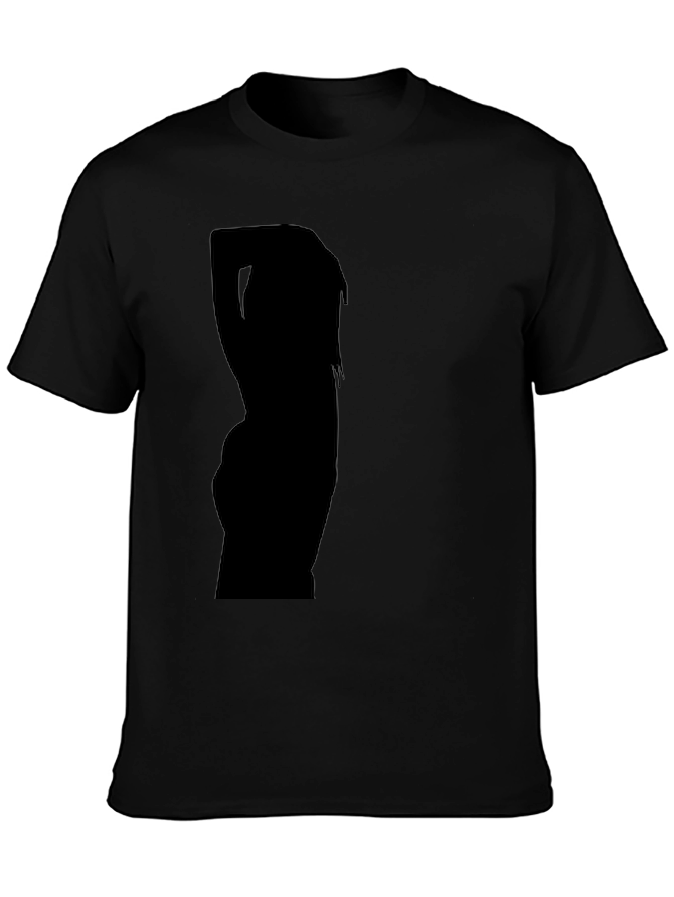 Black Men's Black Graphic Tee view 3