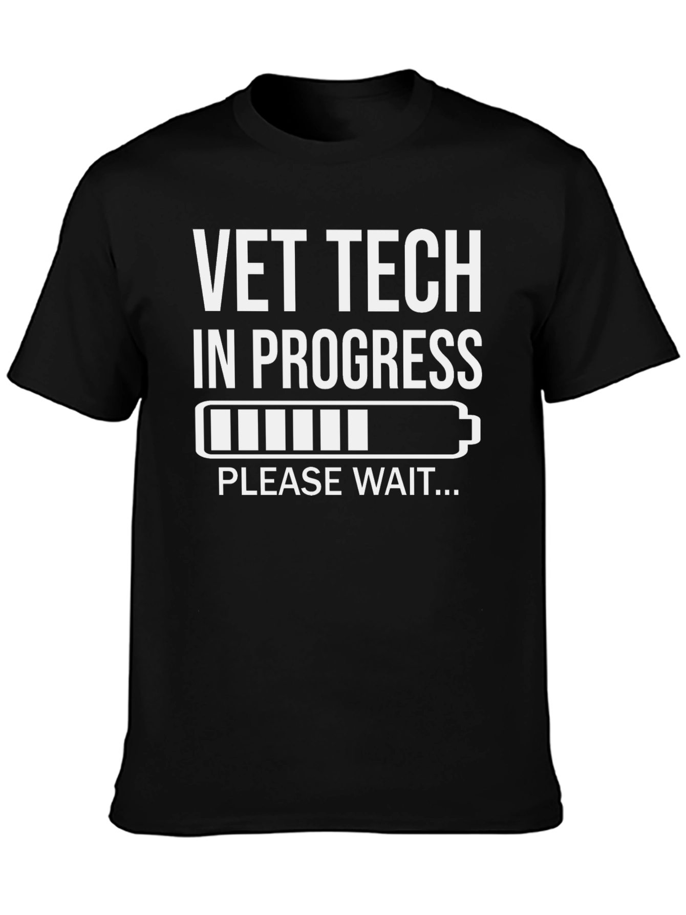 Black Vet Tech In Progress T-Shirt - Animal Lover Tee view 3