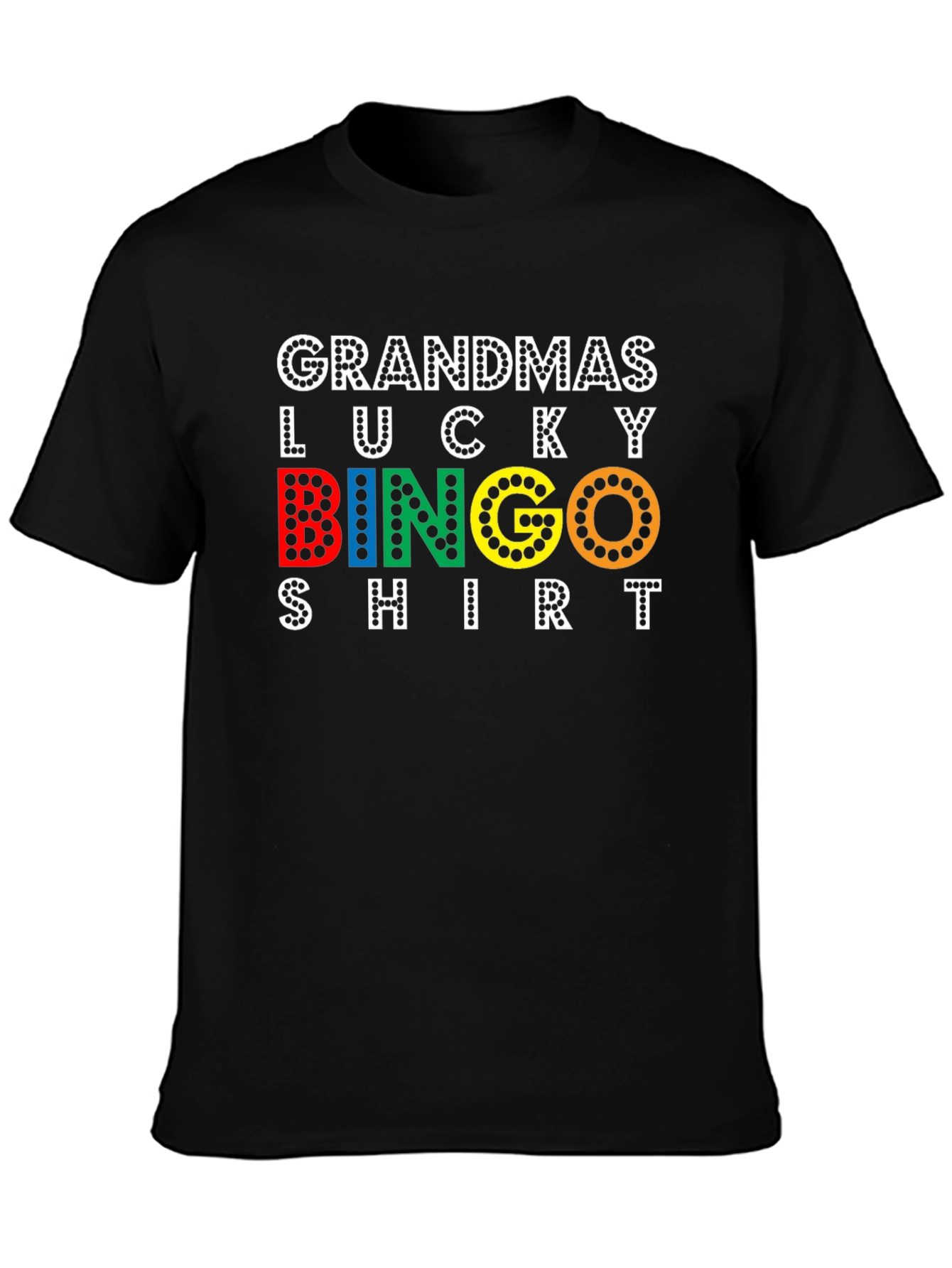 Black Grandma's Lucky Bingo T-Shirt view 3