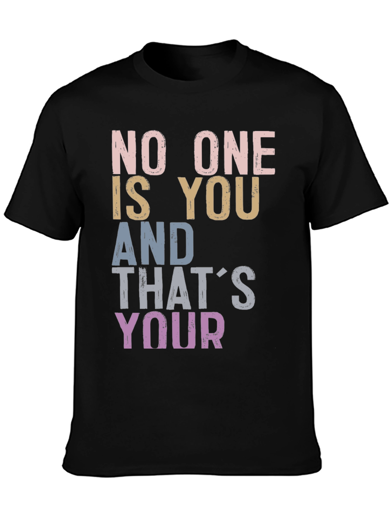 Black Inspirational Graphic Tee - Be You view 3
