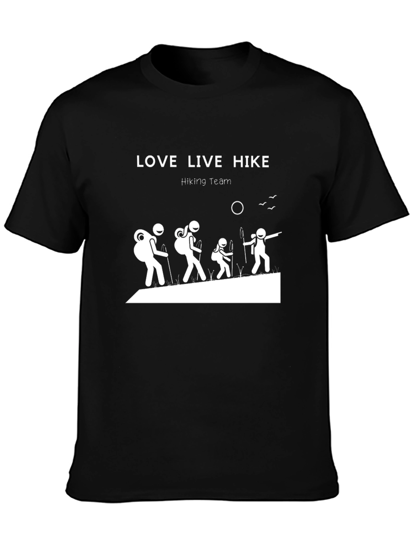 Black Hiking Team Graphic Tee - Love Live Hike view 3