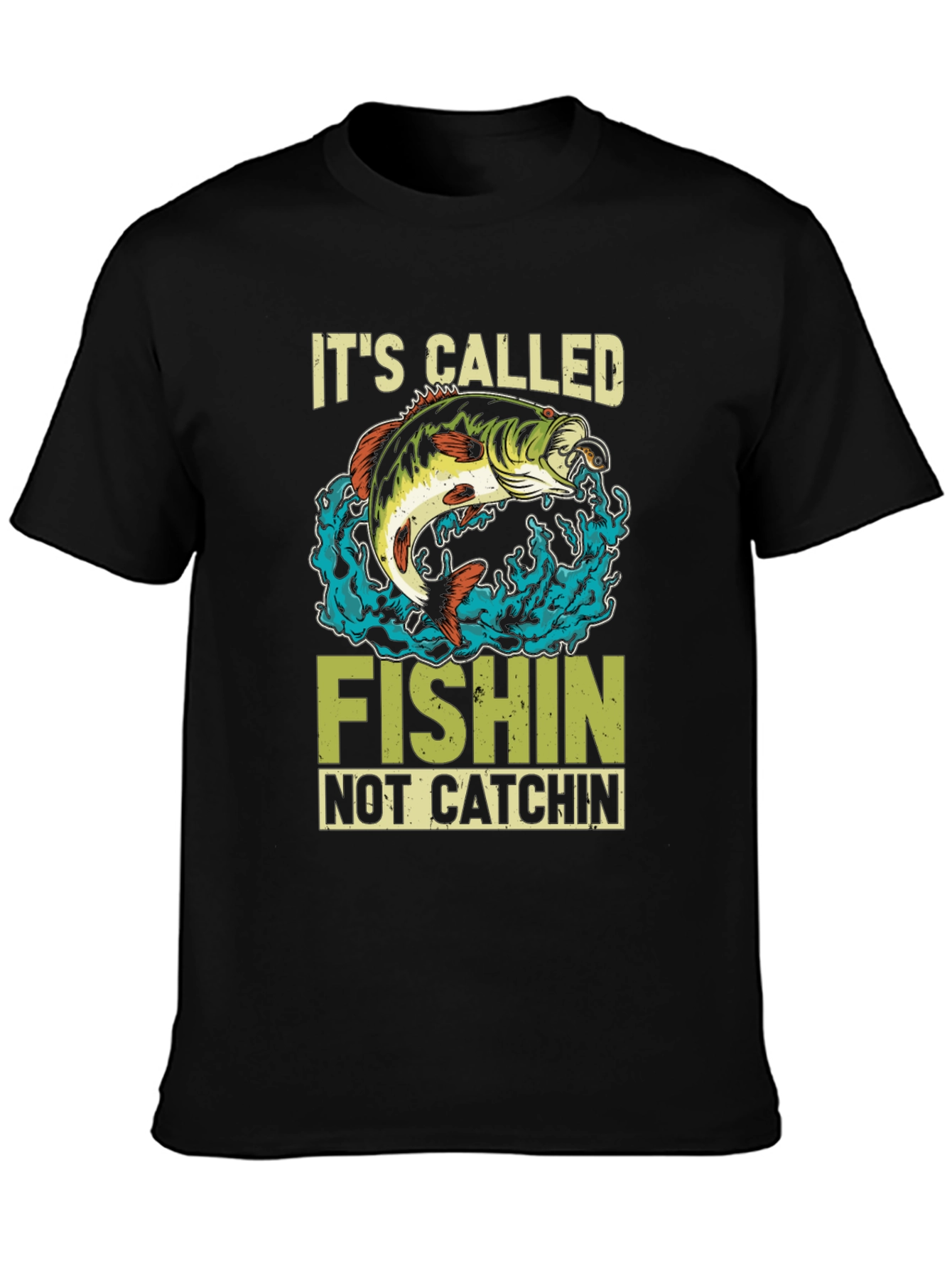 Black It's Called Fishin' T-Shirt - Fishing Apparel view 3