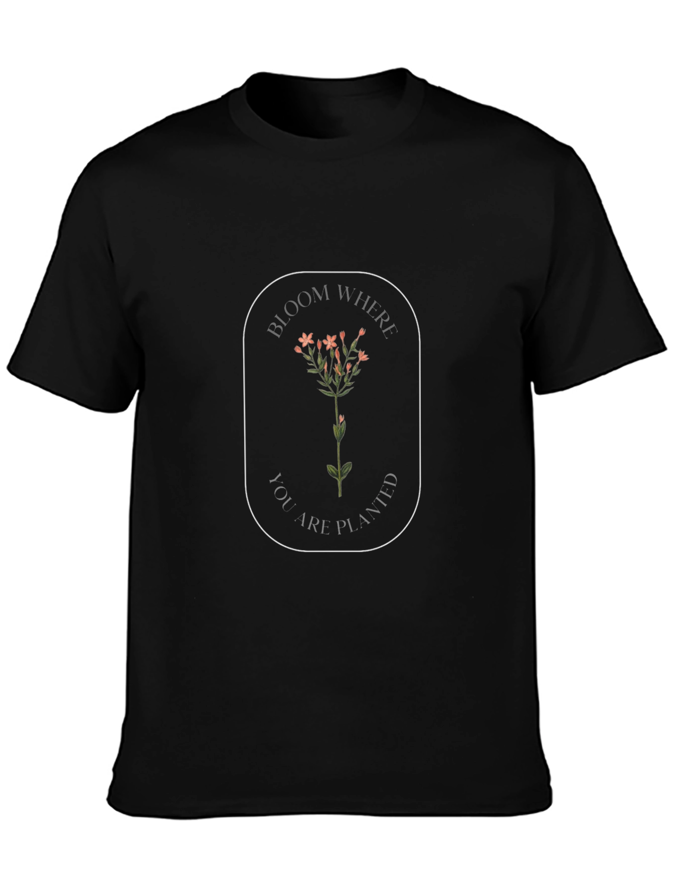 Black Bloom Where You're Planted Graphic Tee view 3