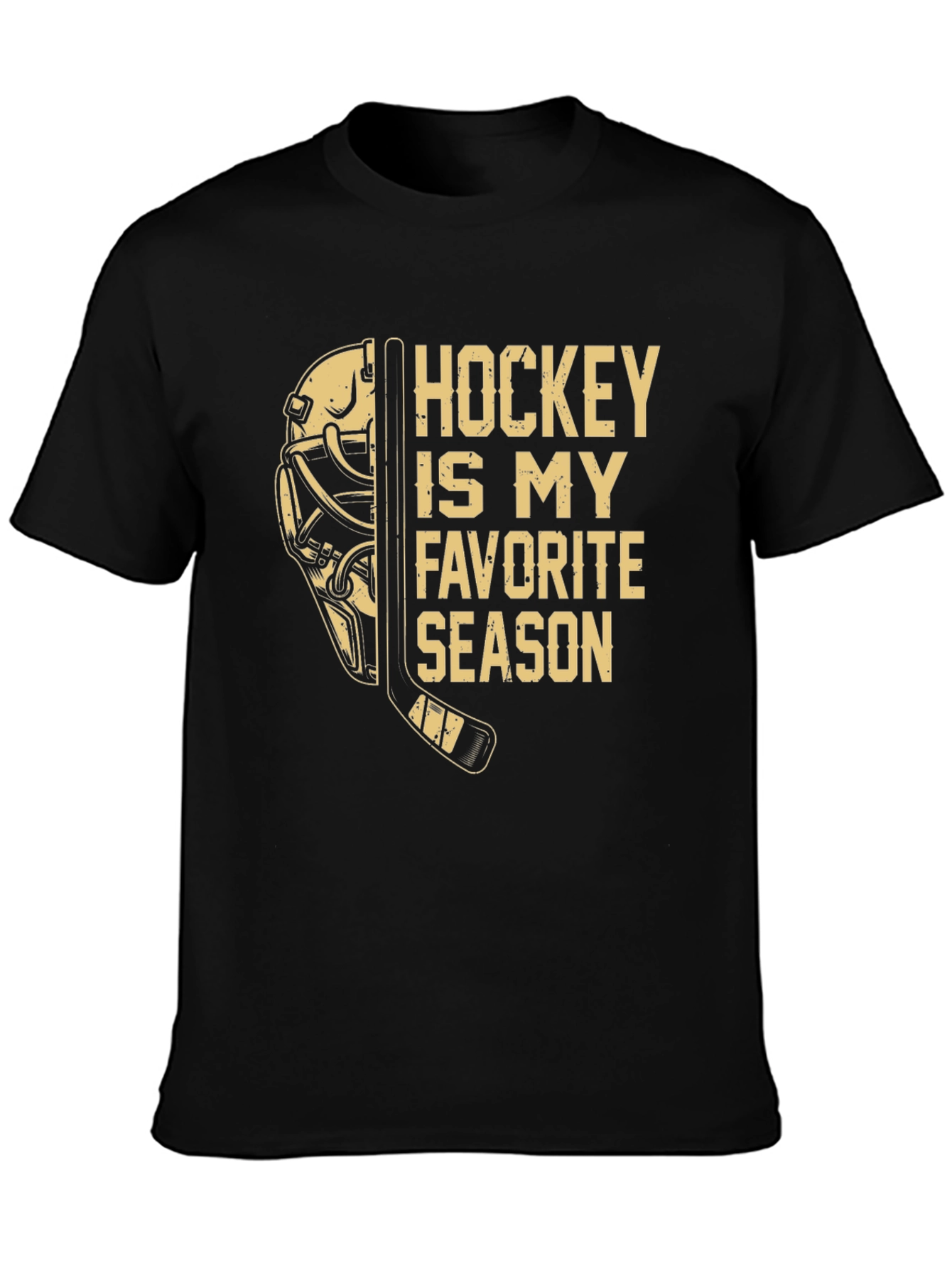 Black Hockey is My Favorite Season T-Shirt view 3