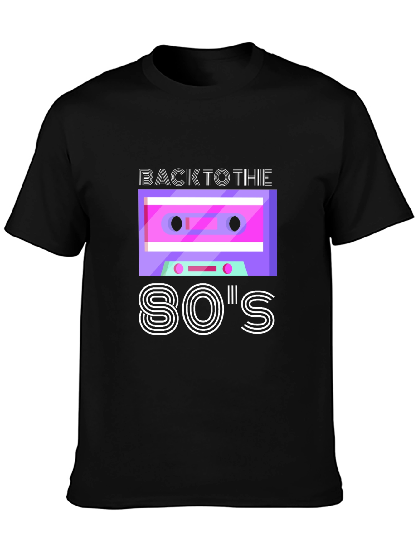 Black Back to the 80's Graphic Tee view 3