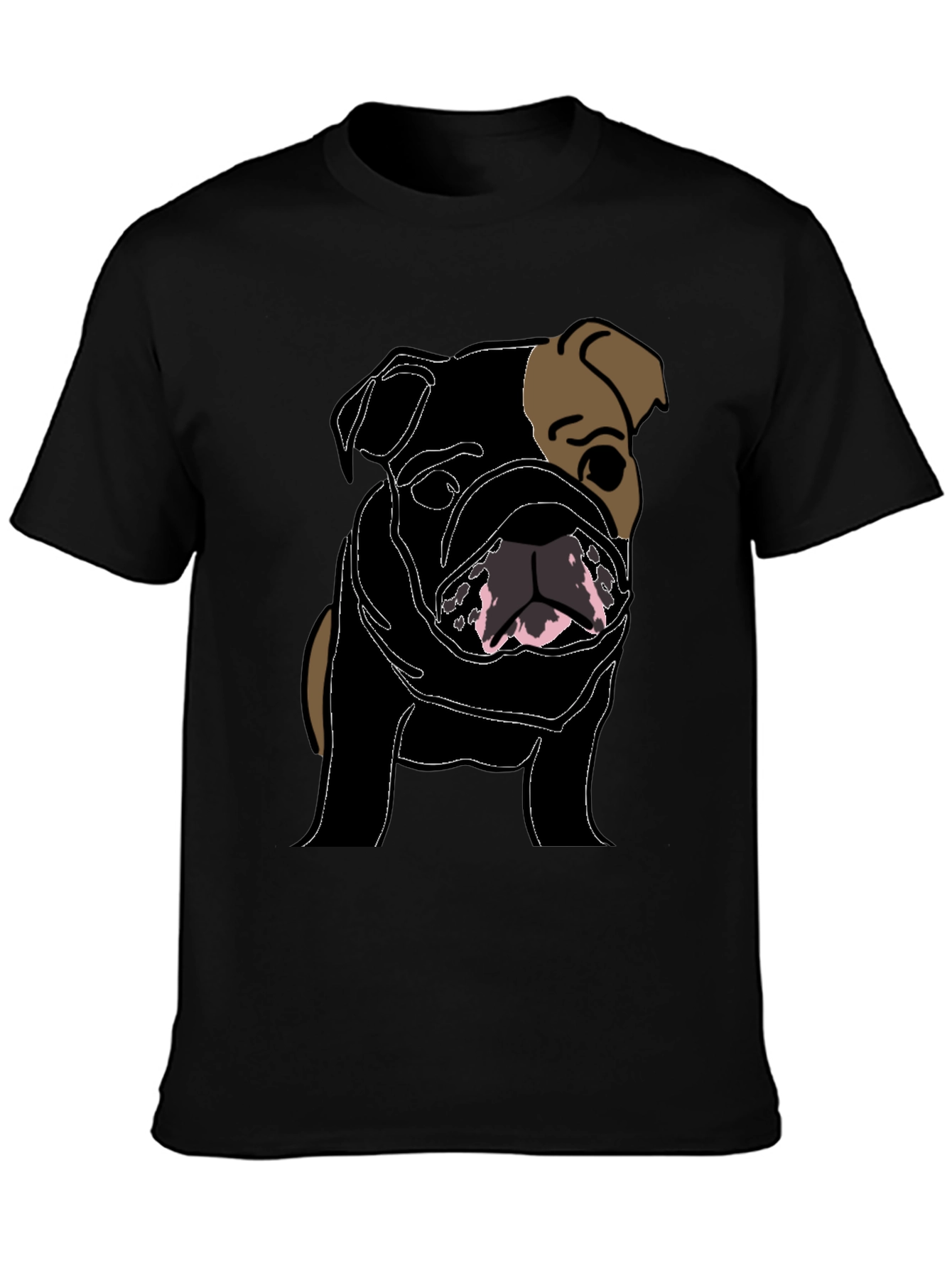 Black Bulldog Graphic Tee - Stylish Dog Lover's Shirt view 3
