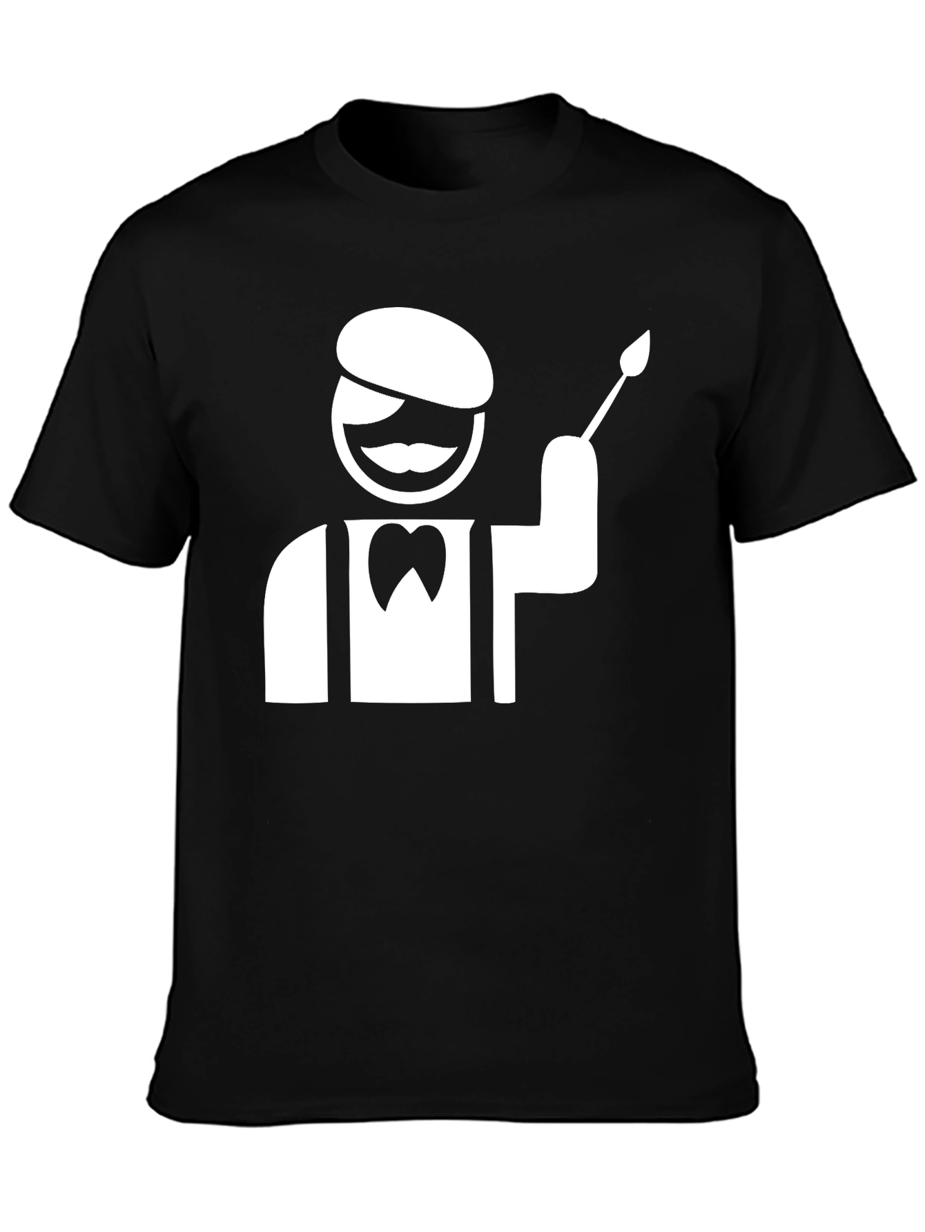 Black Painter Graphic T-Shirt | Artistic Black Tee view 3