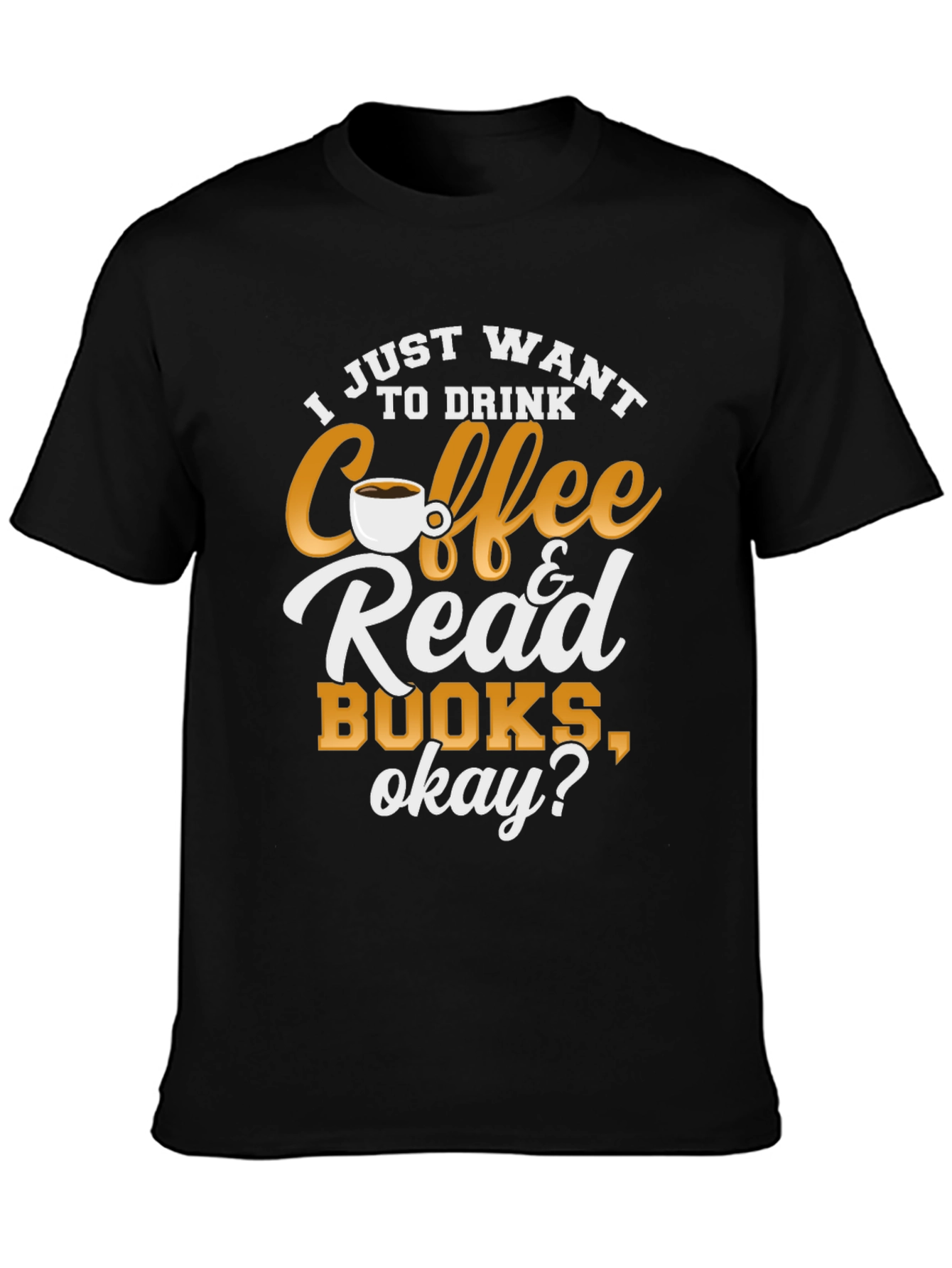 Black Coffee & Books T-Shirt: Cozy Reader Tee view 3