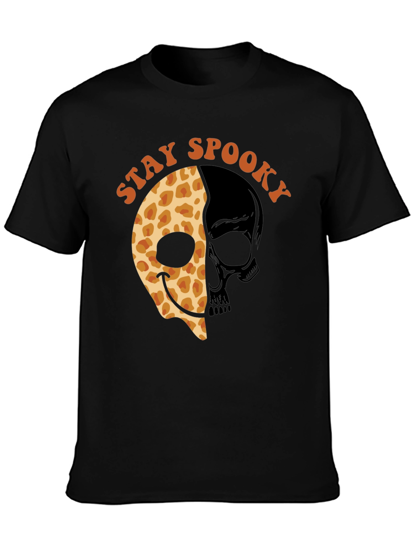 Black Stay Spooky Halloween T-Shirt view 3