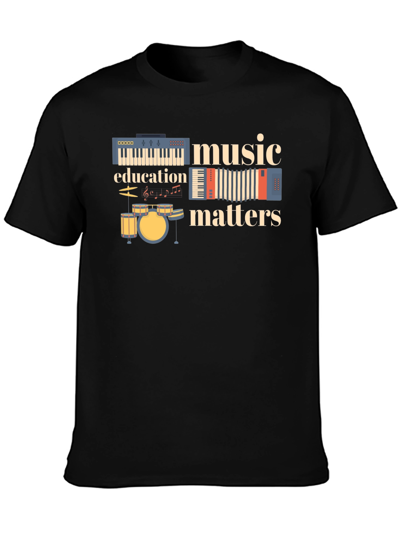 Black Music Education Matters Graphic T-Shirt view 3
