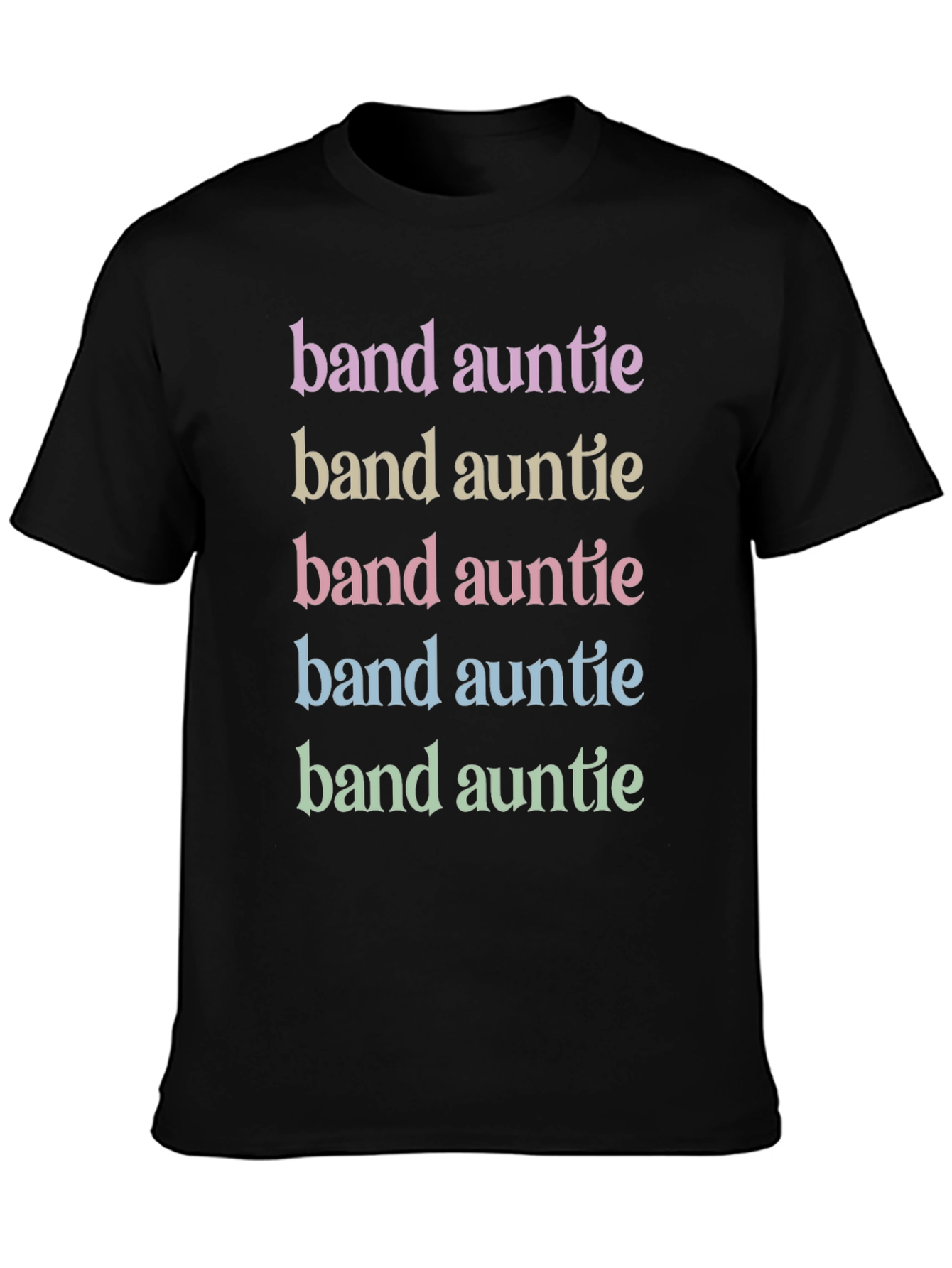Black Band Auntie Graphic Tee - Unisex Cotton T-Shirt view 3