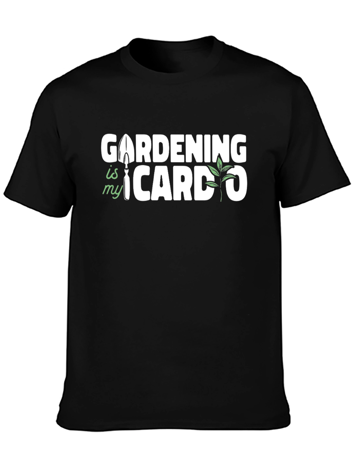 Black Gardening Is My Cardo T-Shirt - Gardening Lover Gift view 3