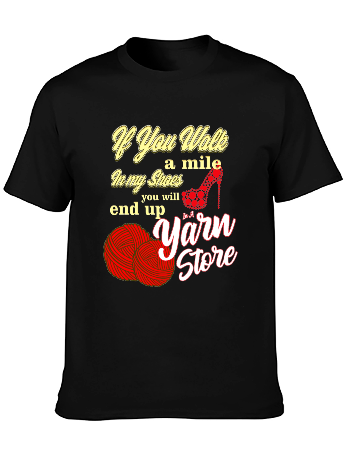 Black If You Walk a Mile in My Shoes T-Shirt view 3
