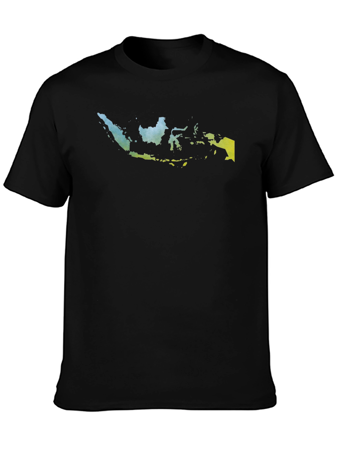 Black Indonesia Map Graphic Tee - Black view 3