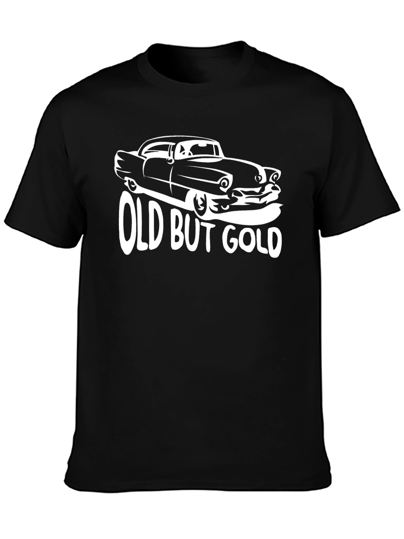 Black Old But Gold Classic Car Black T-Shirt view 3