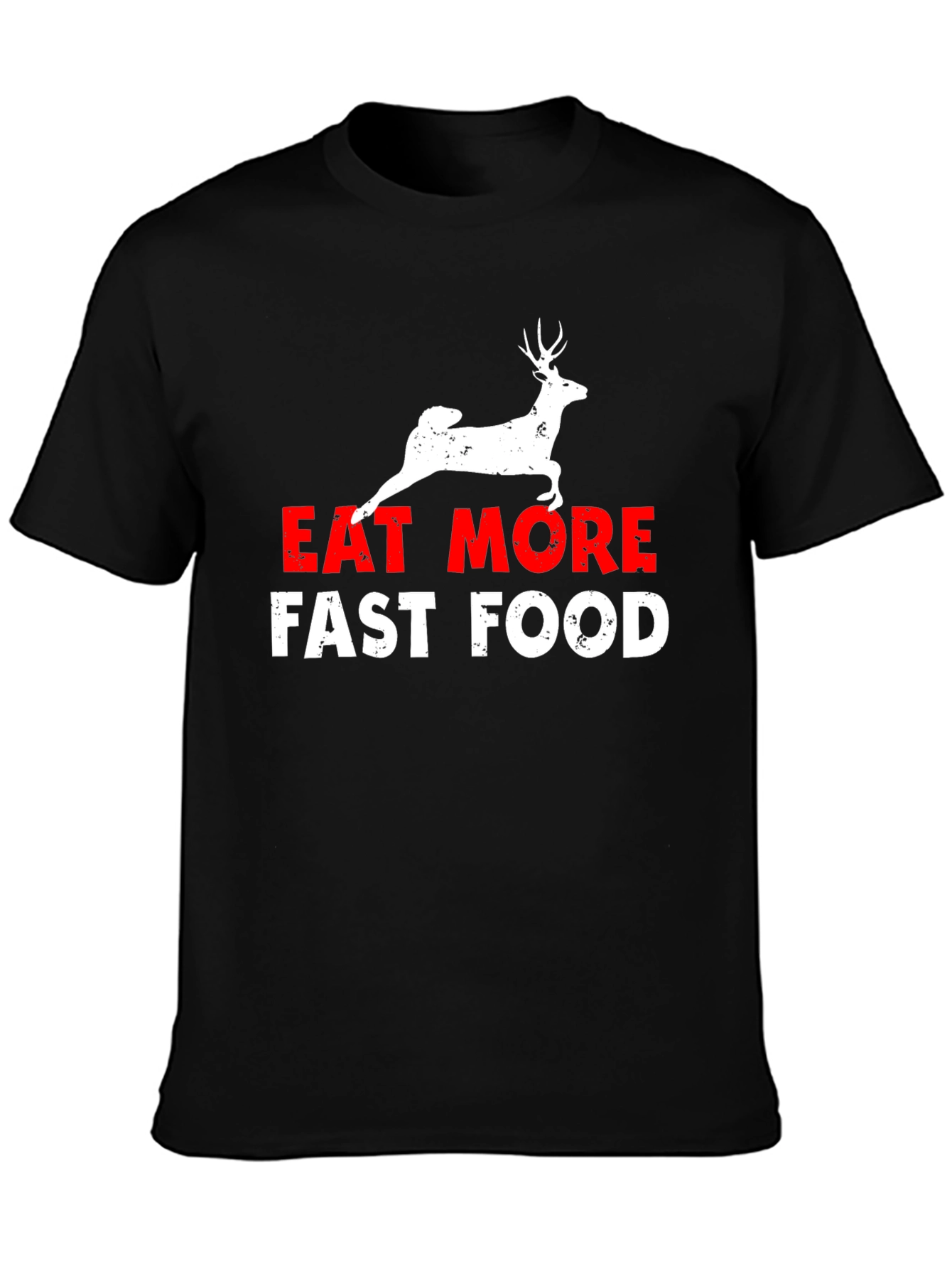 Black Eat More Fast Food Black Graphic Tee view 3