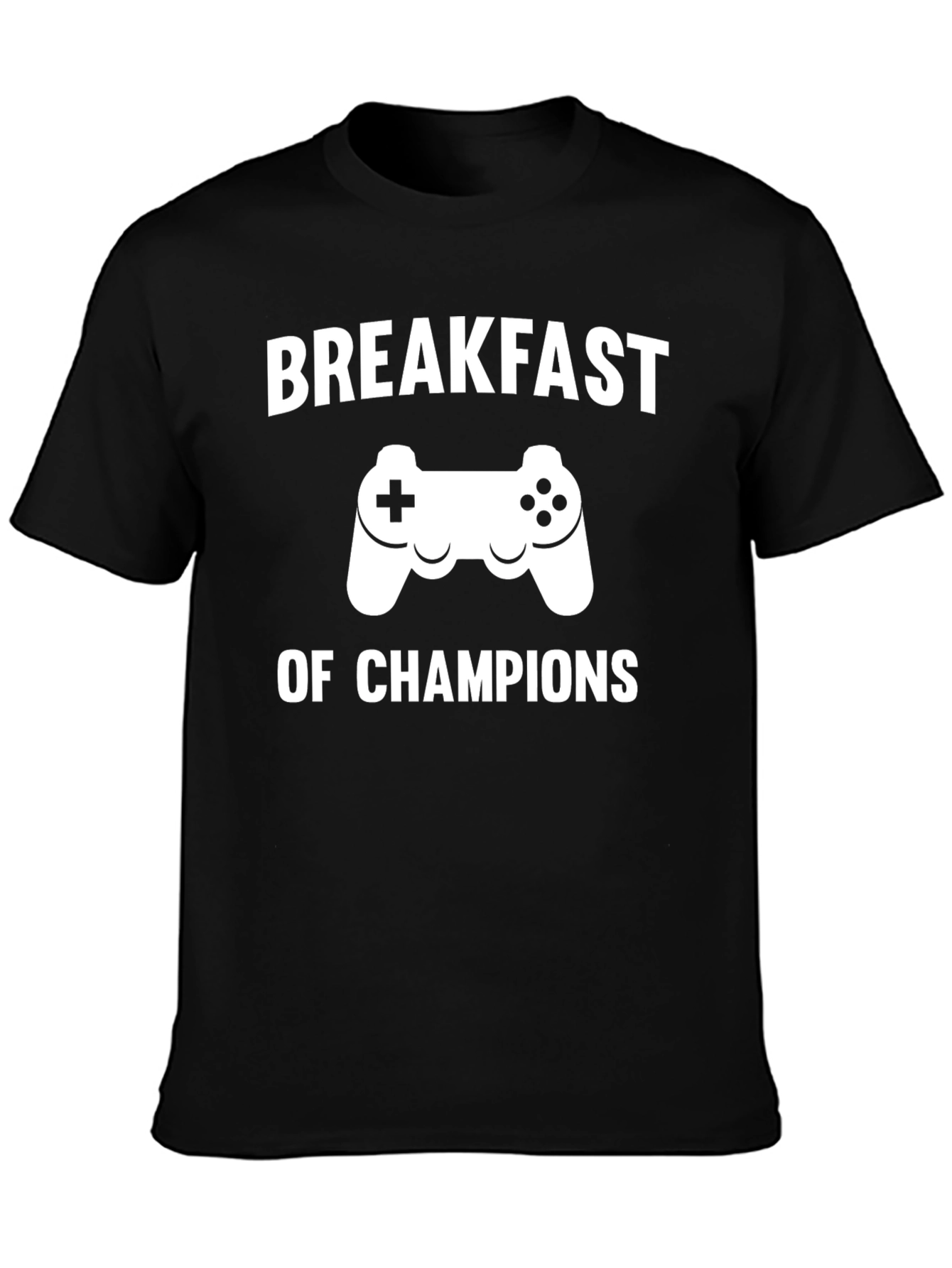 Black Breakfast of Champions Gaming T-Shirt view 3