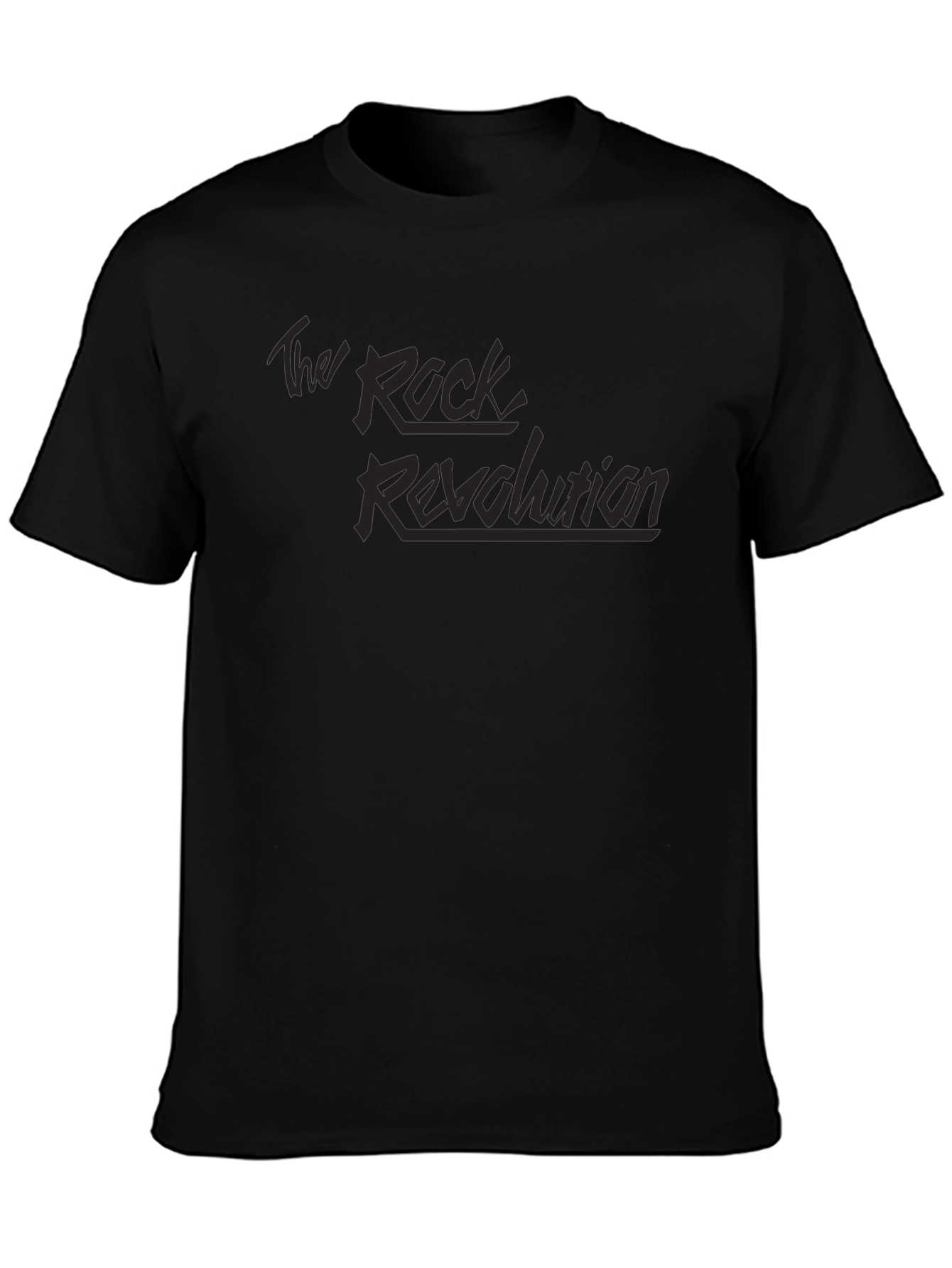 Black The Rock Revolution Black Graphic T-Shirt view 3