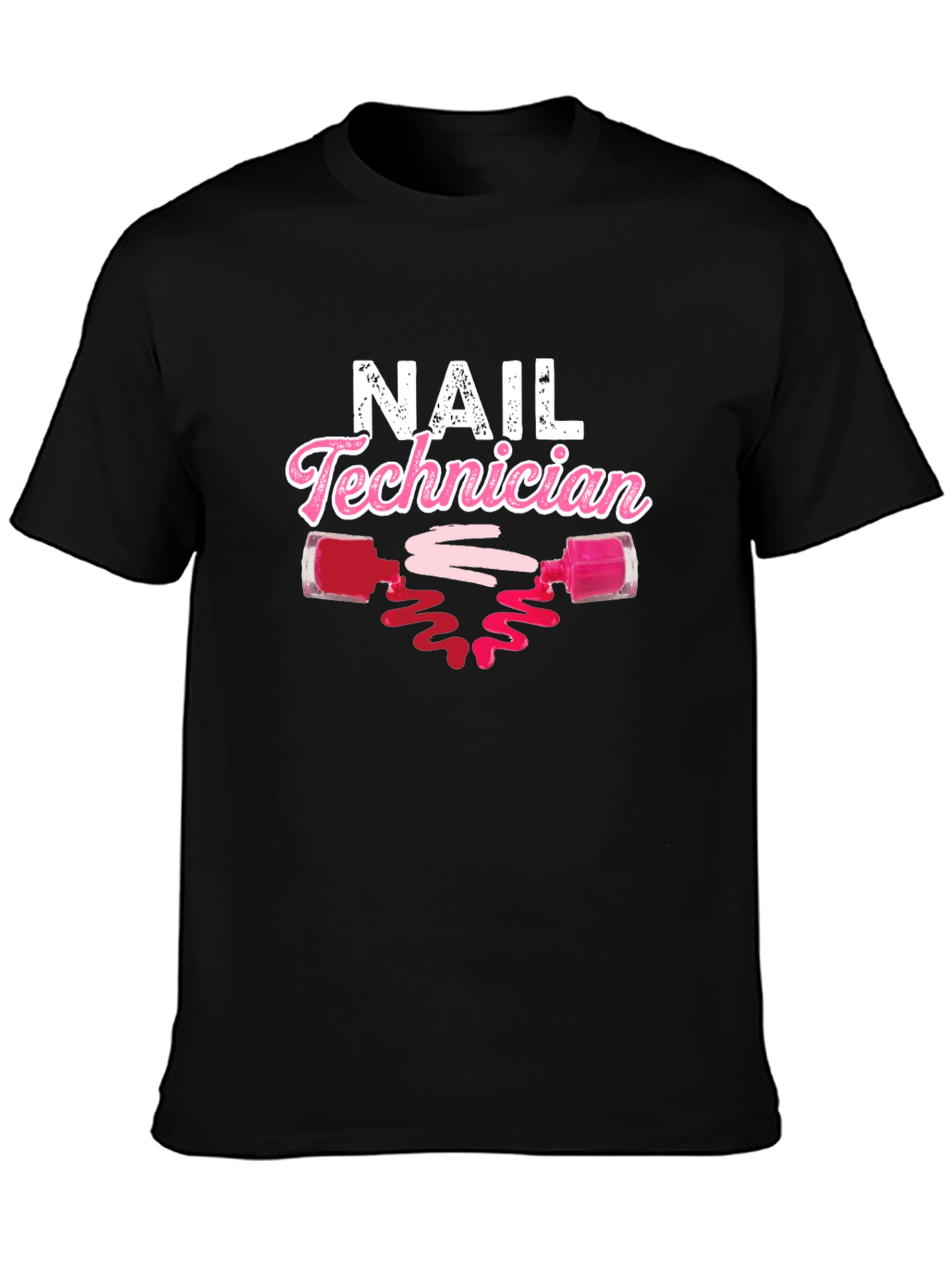 Black Nail Technician T-Shirt - Manicure & Pedicure view 3