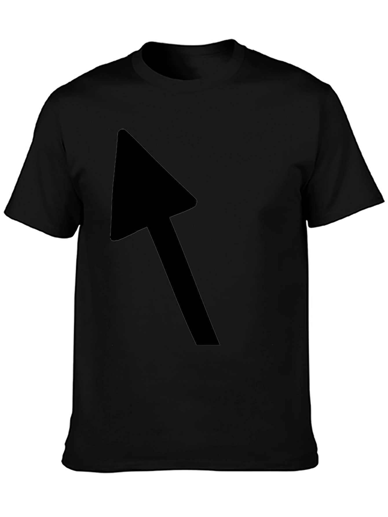 Black Black T-Shirt with Bold Arrow Graphic view 3