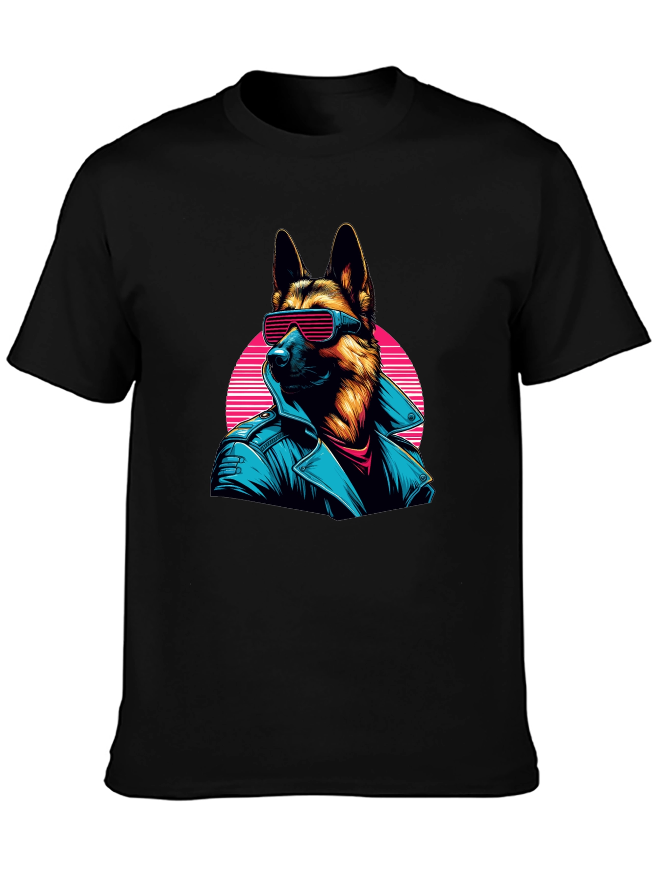 Black Retro Dog T-Shirt view 3