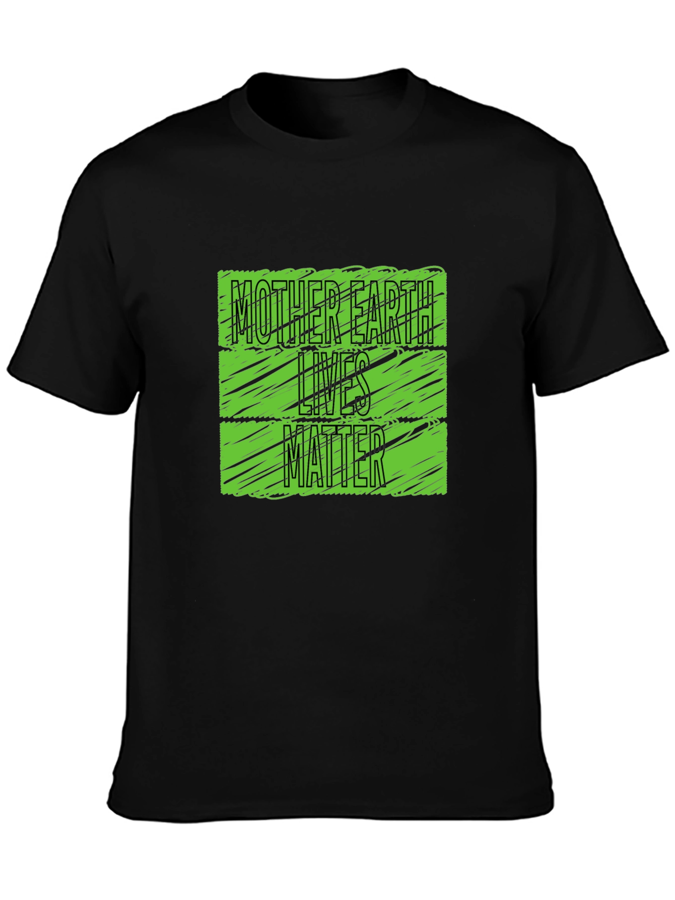 Black Mother Earth Lives Matter Graphic Tee - Black view 3