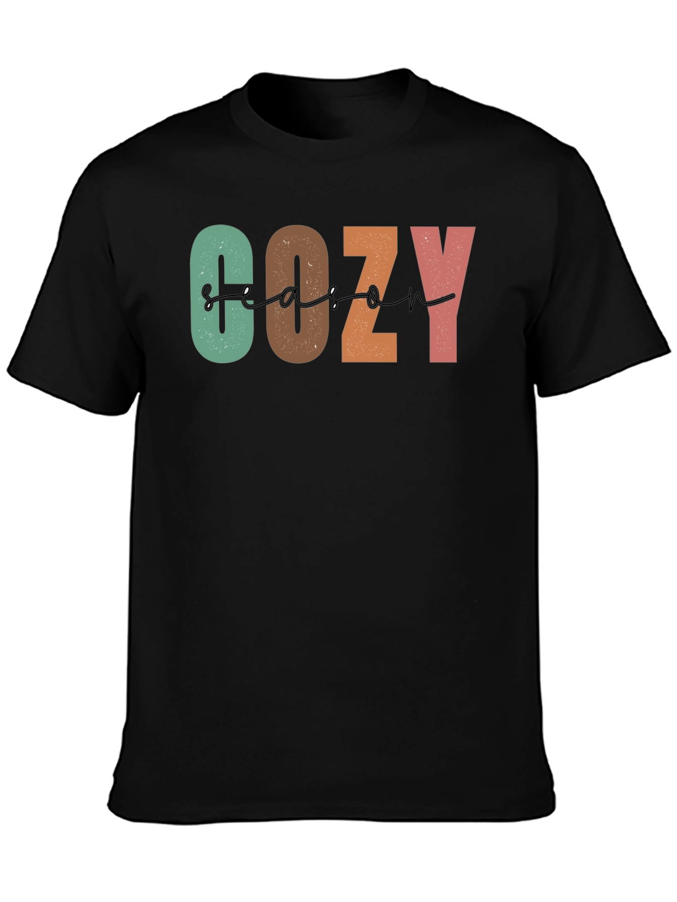 Black Cozy Season Graphic Tee - Stylish Comfort view 3