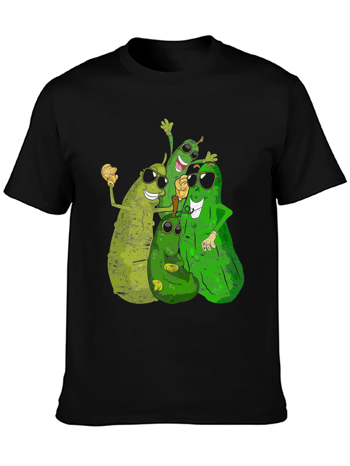 Black Pickle Squad T-Shirt - Funny Food Tee view 3