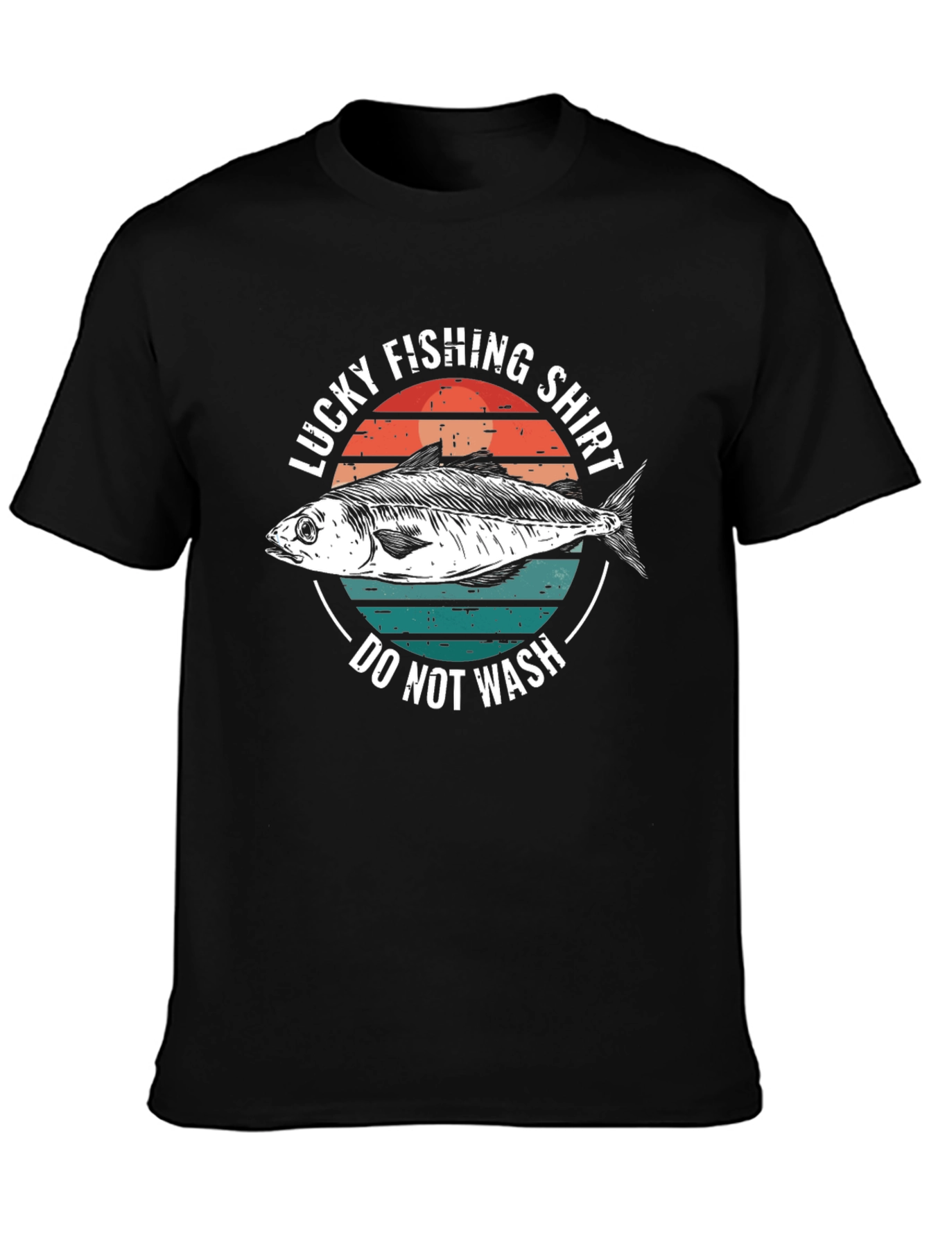 Black Lucky Fishing Shirt - Do Not Wash Novelty Tee view 3