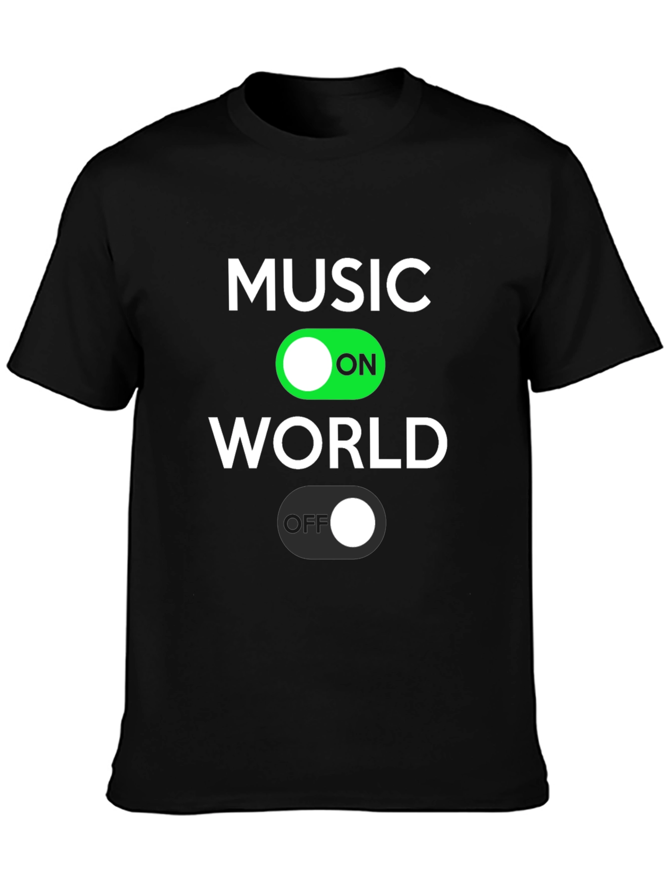 Black Music On World Off T-Shirt view 3