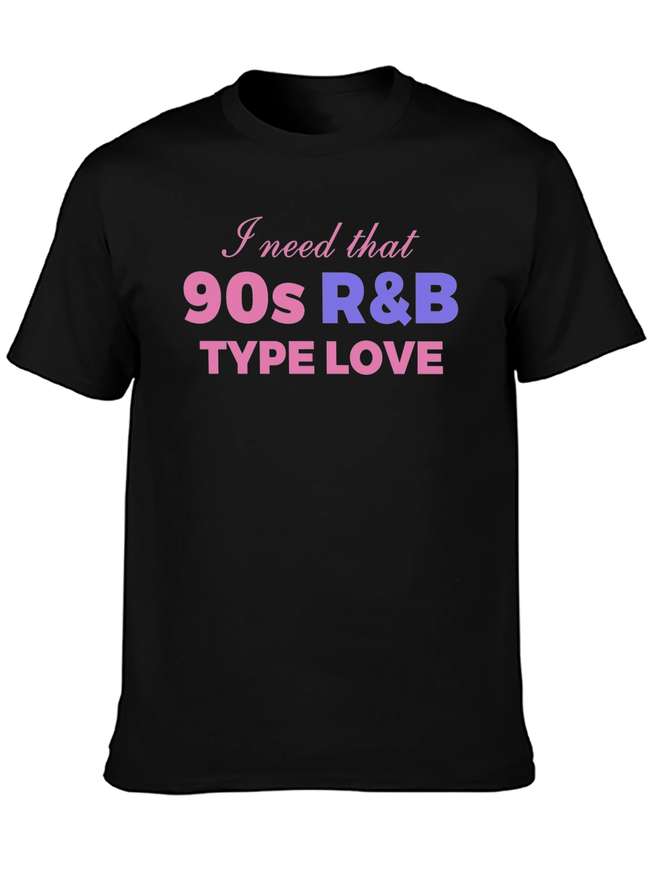 Black 90s R&B Type Love Graphic Tee view 3