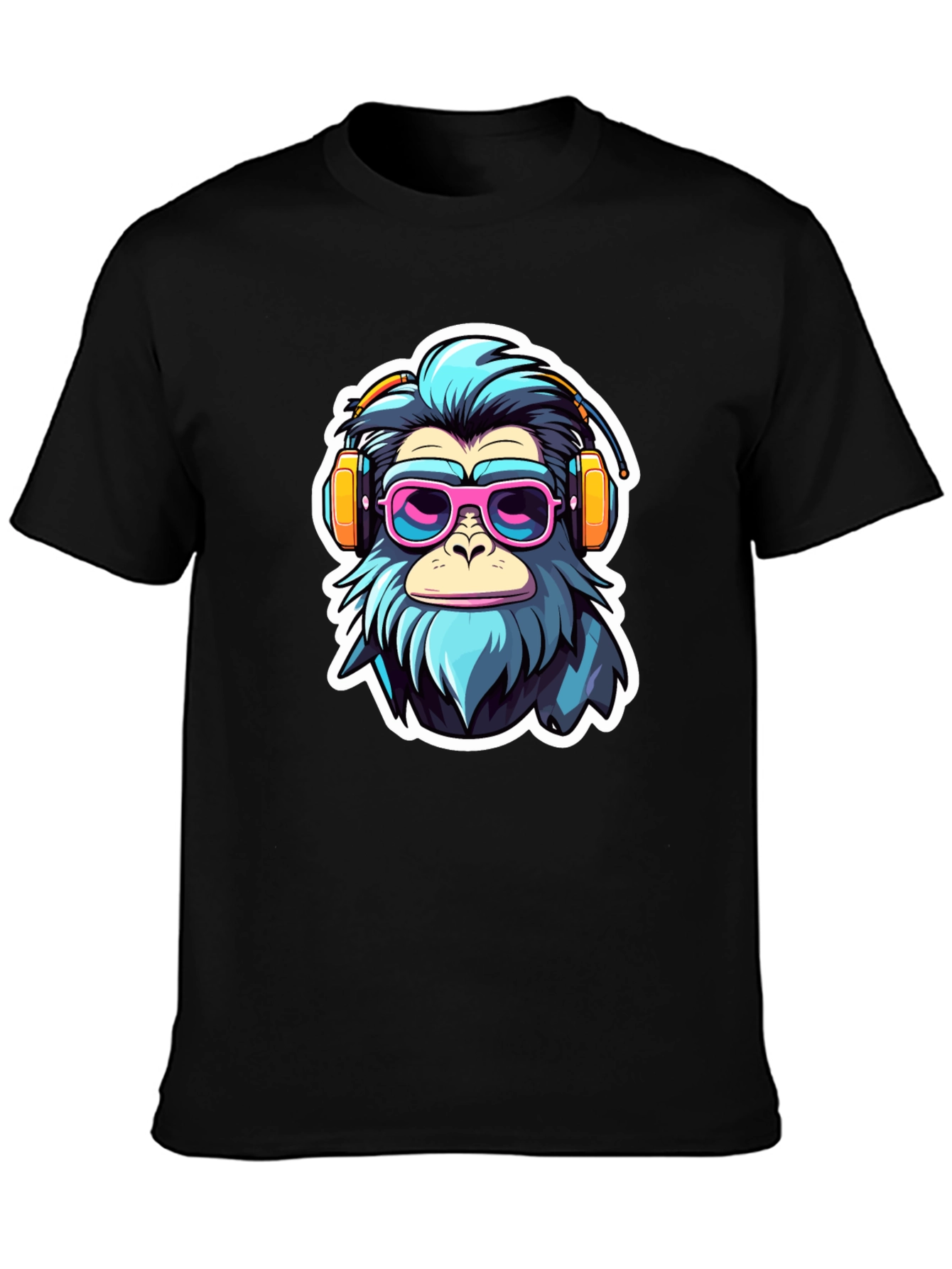 Black Funky Ape Graphic Tee view 3