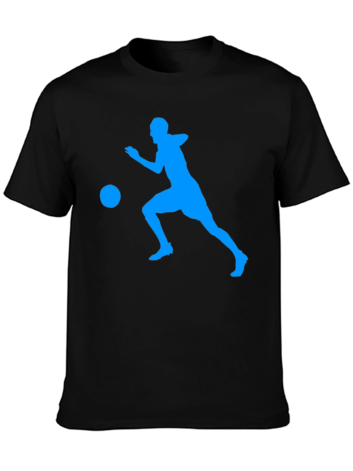 Black Soccer Player Graphic Tee - Black view 3