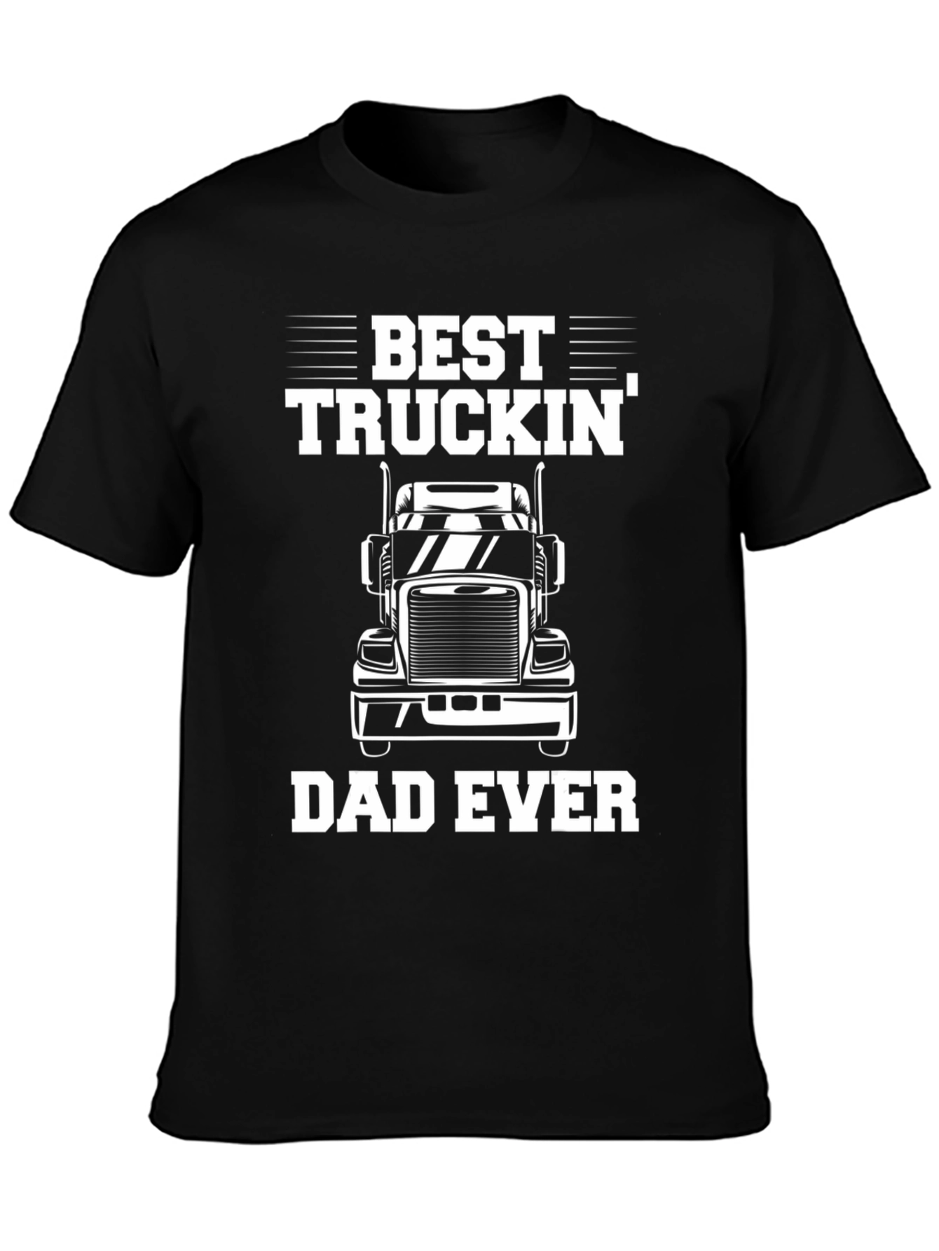 Black Best Truckin' Dad Ever T-Shirt view 3