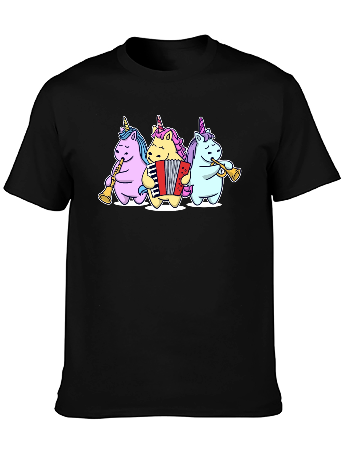 Black Unicorn Band T-Shirt - Novelty Music Tee view 3