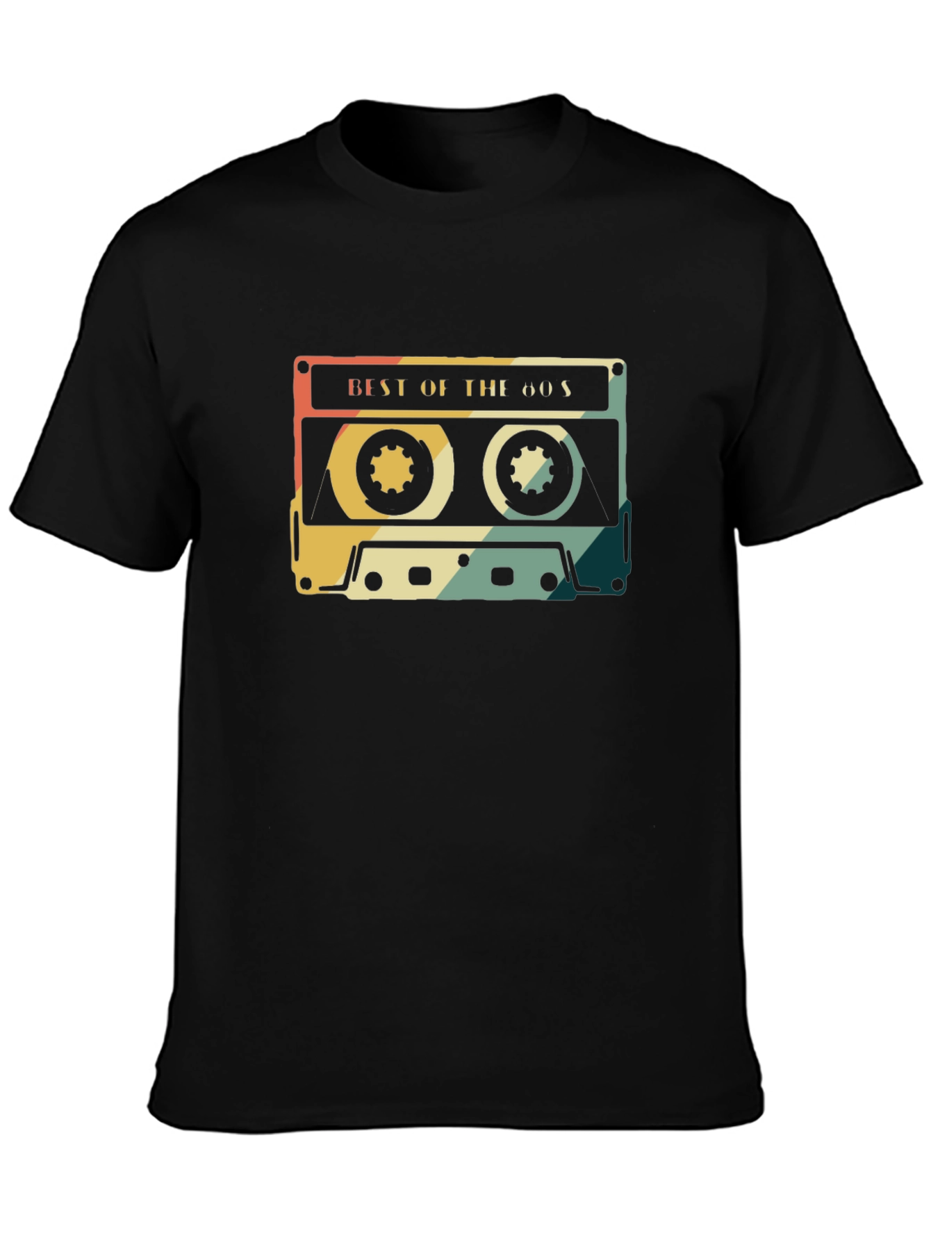 Black Retro 'Best of the 60s' Cassette Tape Graphic T-Shirt view 3