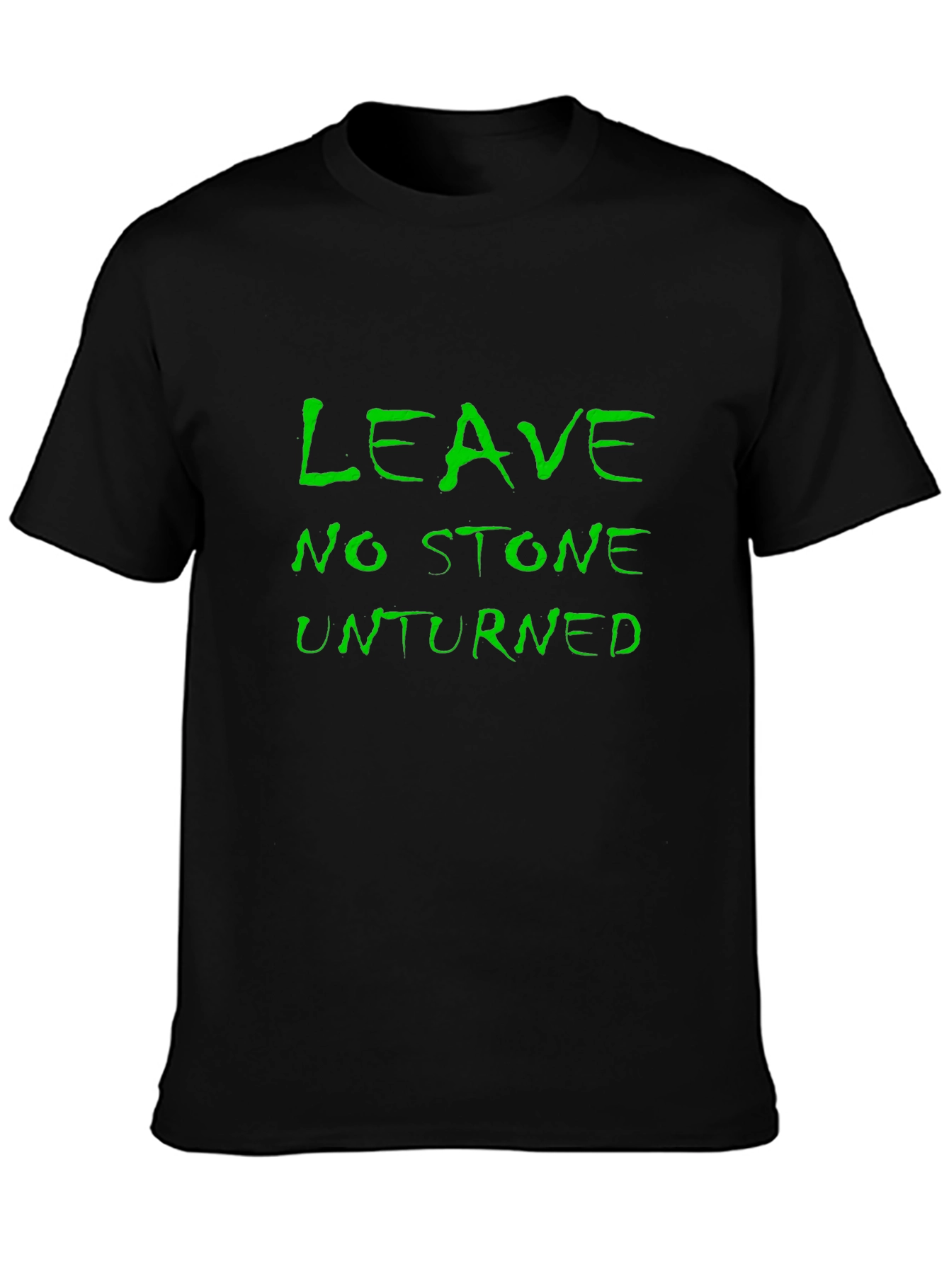 Black Leave No Stone Unturned Graphic Tee view 3