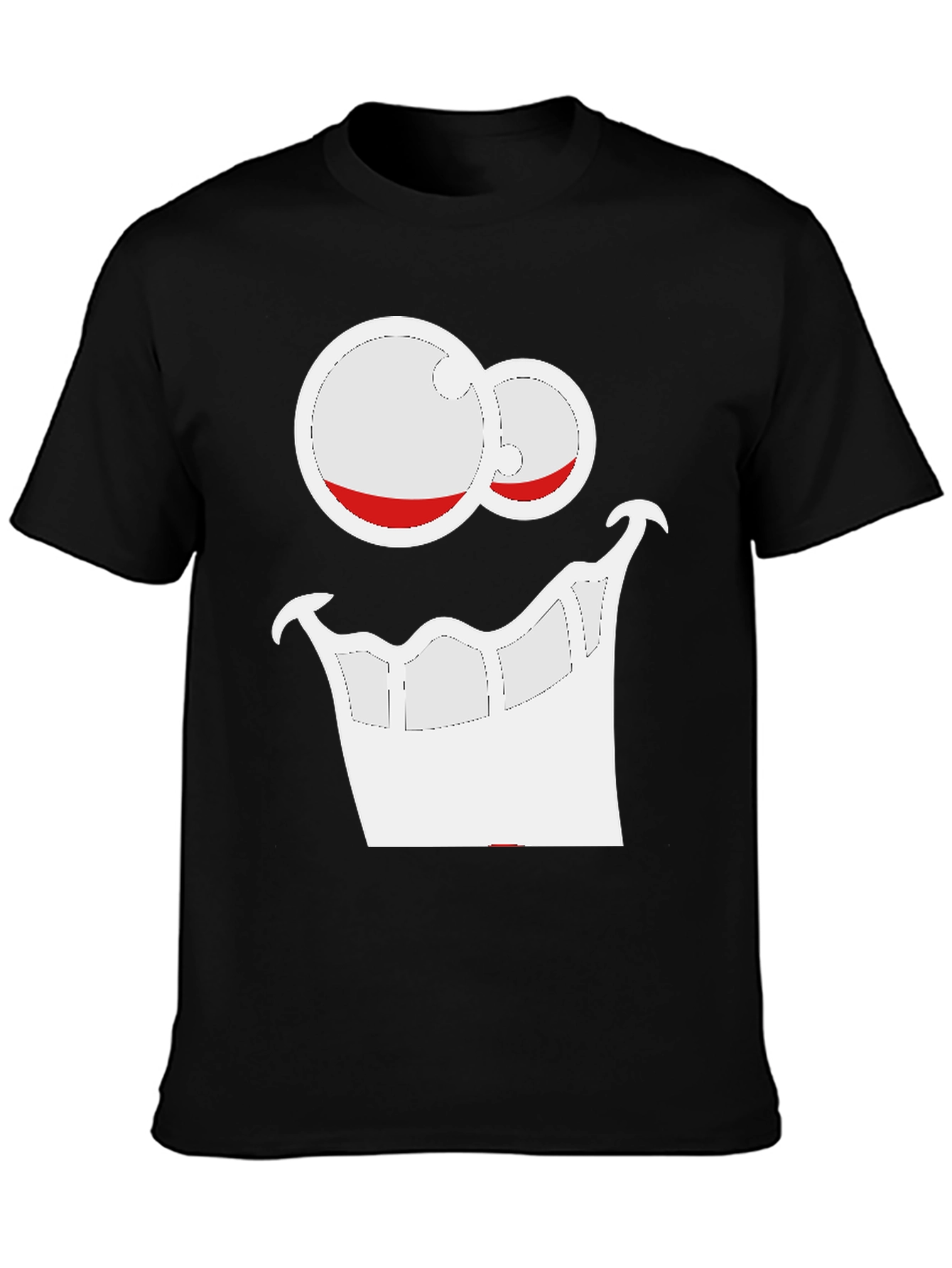 Black Cartoon Face Graphic T-Shirt view 3