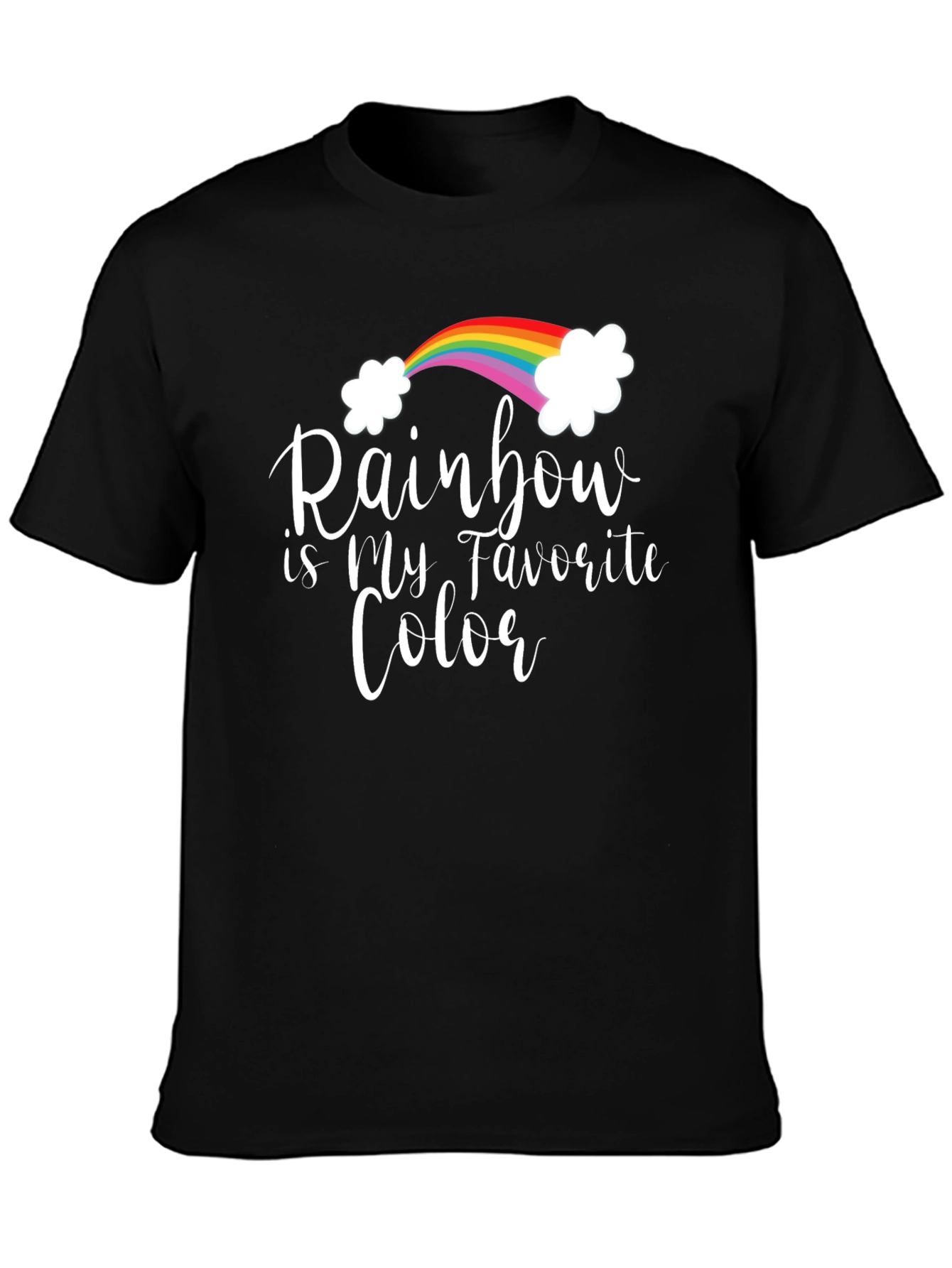 Black Rainbow is My Favorite Color T-Shirt view 3
