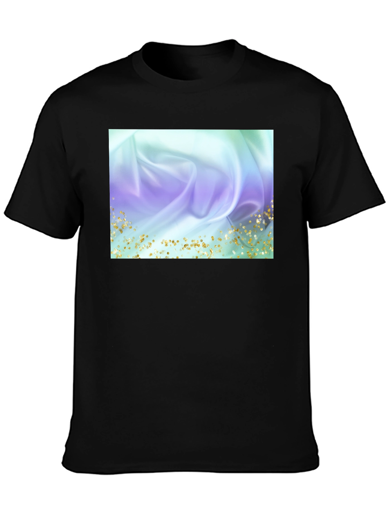 Black Elegant Swirl Tee - Stylish Everyday Wear view 3