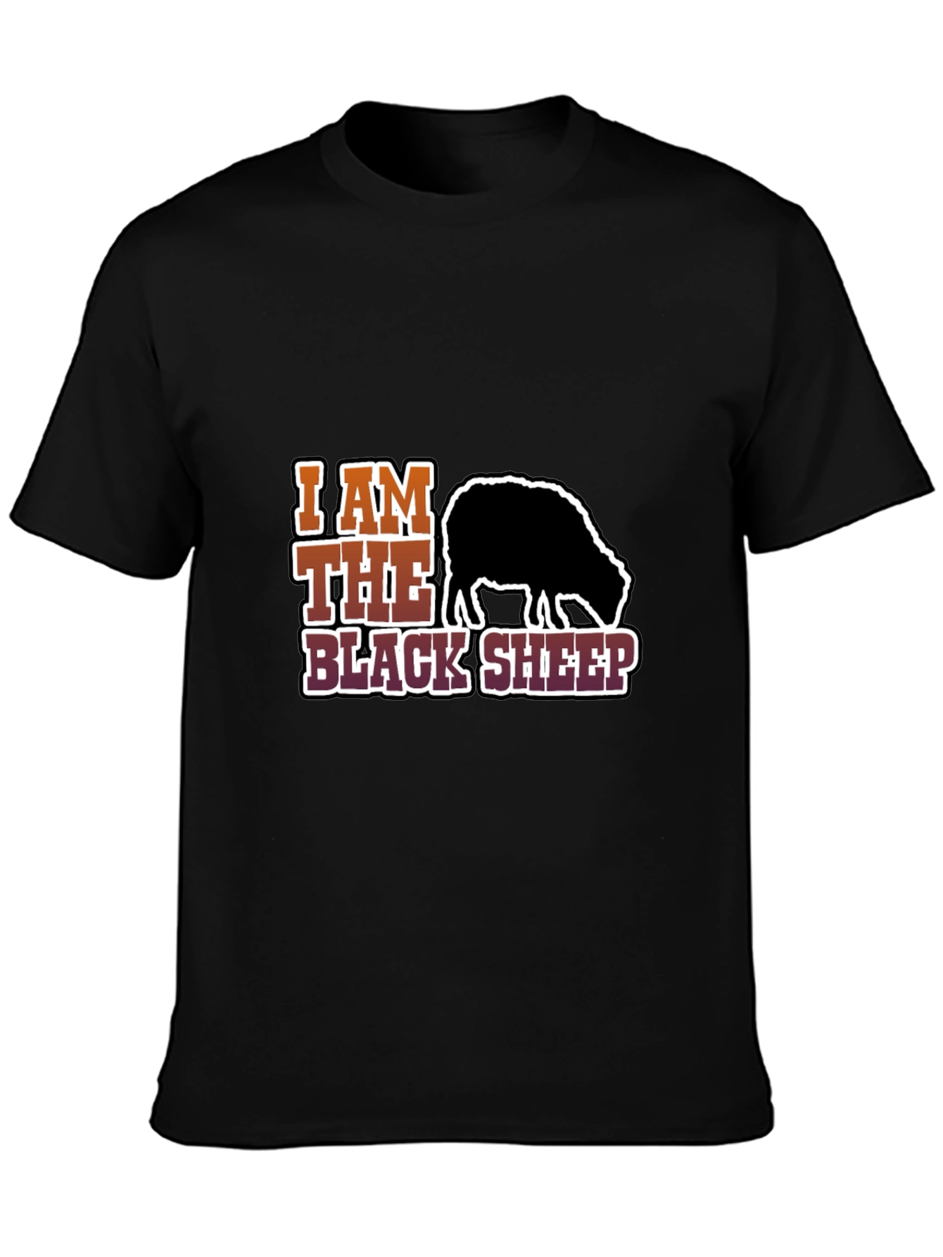 Black I Am The Black Sheep Graphic T-Shirt view 3
