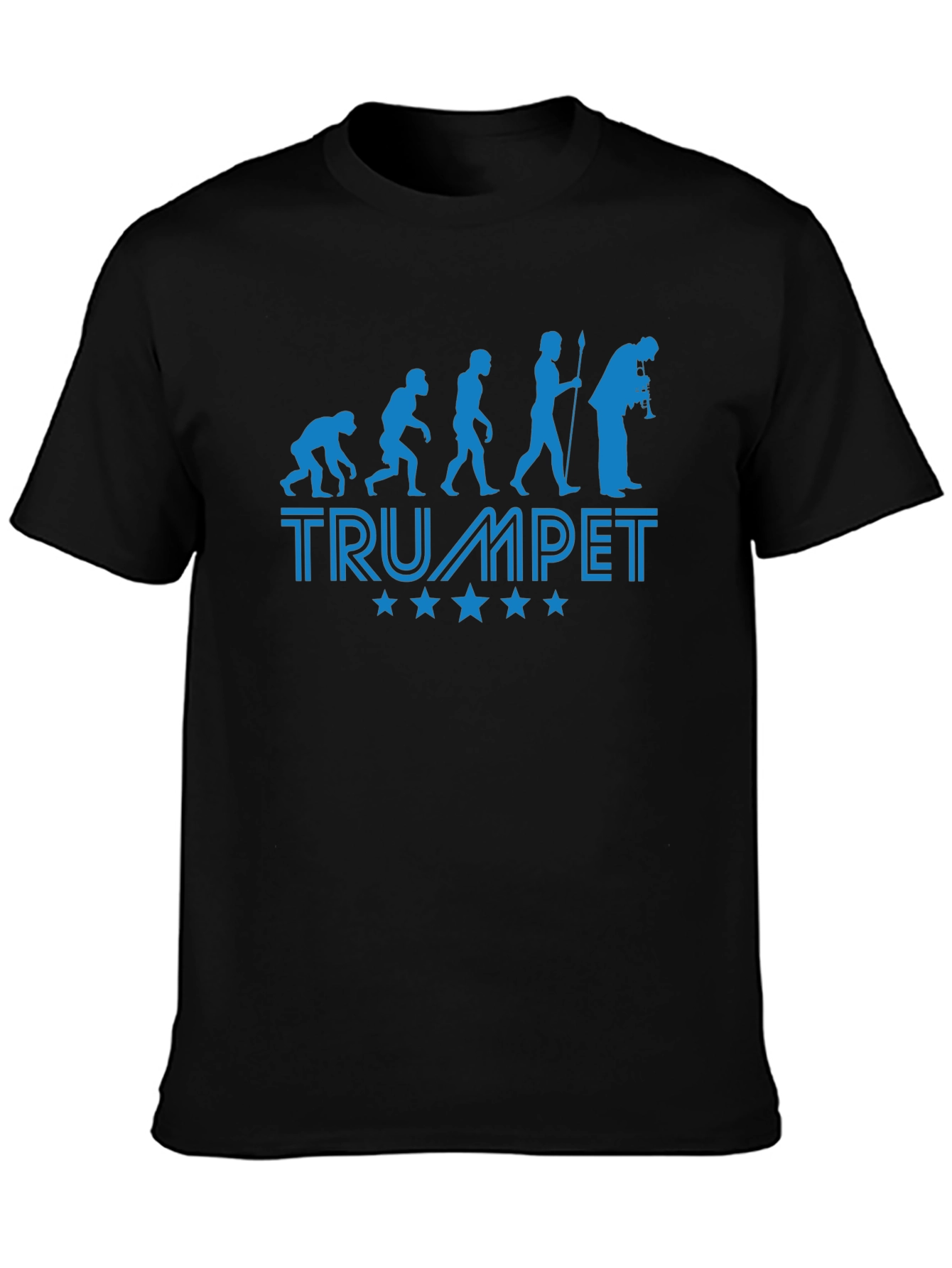 Black Trumpet Evolution T-Shirt - Musician Gift view 3