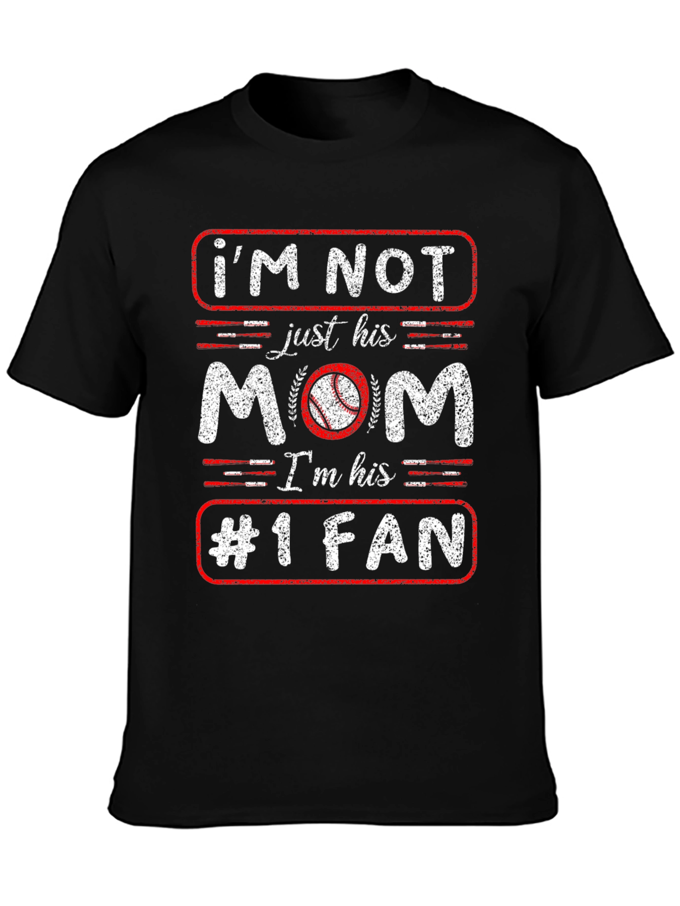 Black Mom's #1 Fan T-Shirt view 3