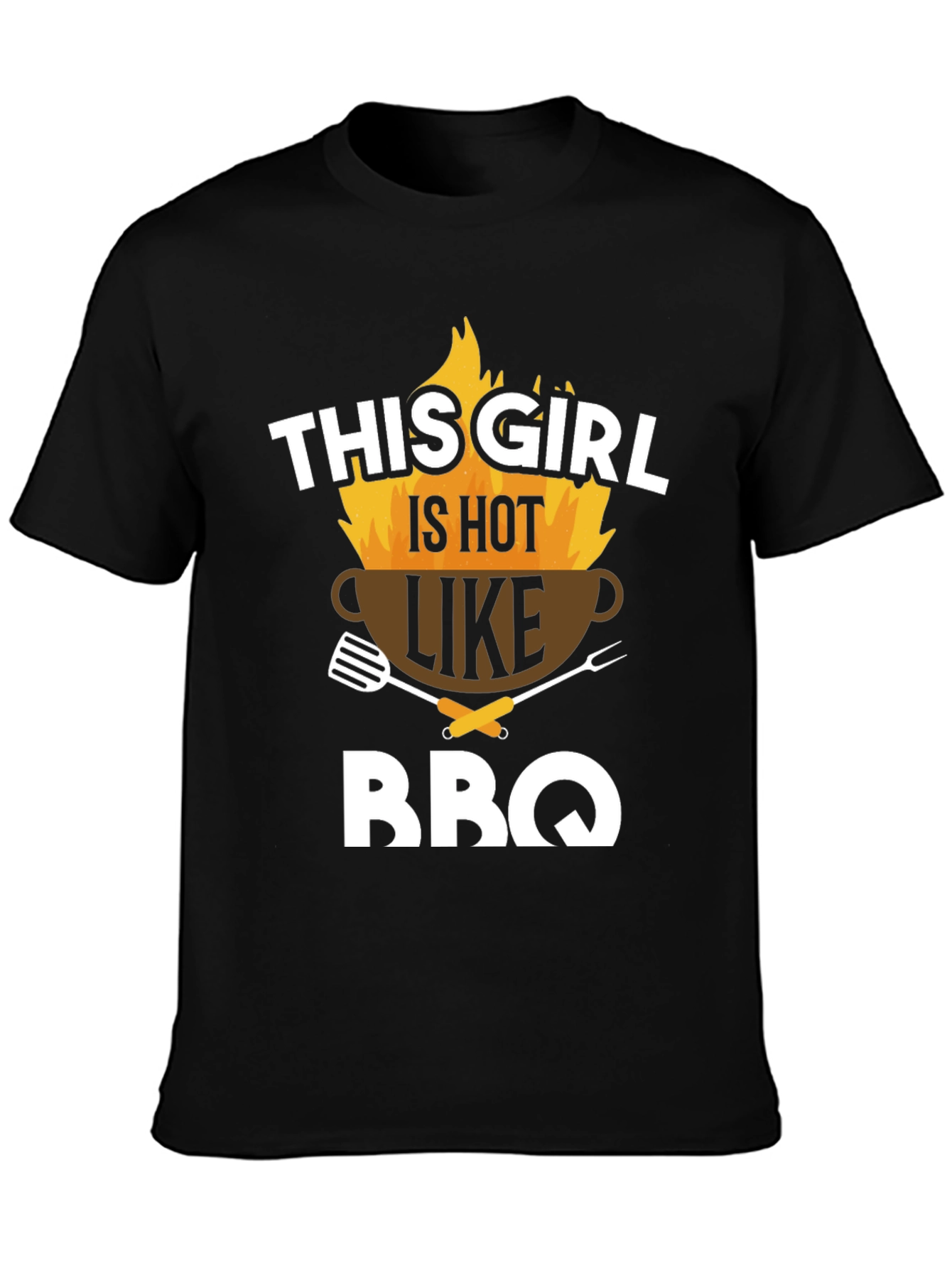 Black Hot Girl BBQ Graphic Tee view 3
