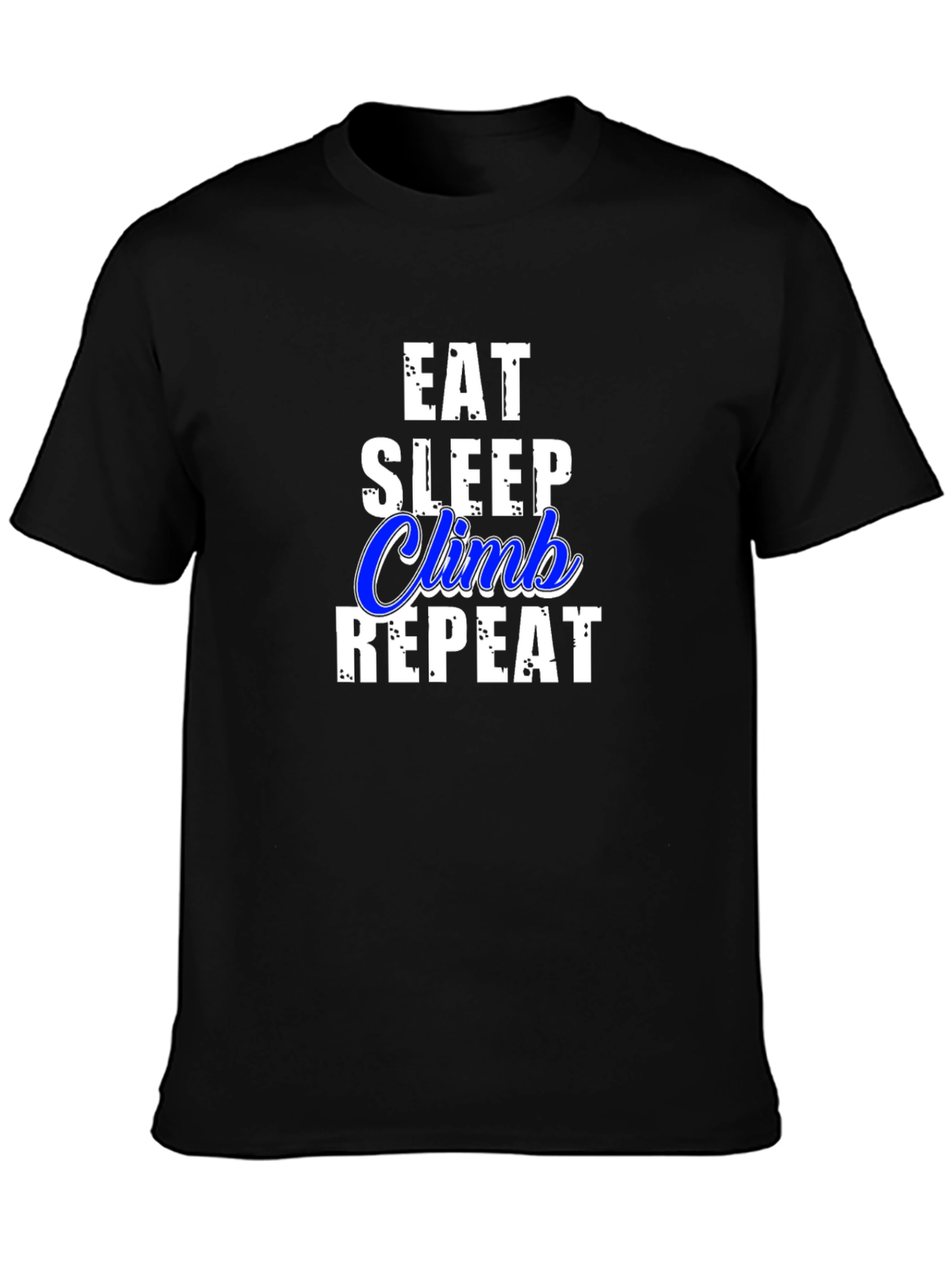 Black Eat Sleep Climb Repeat Black T-Shirt view 3